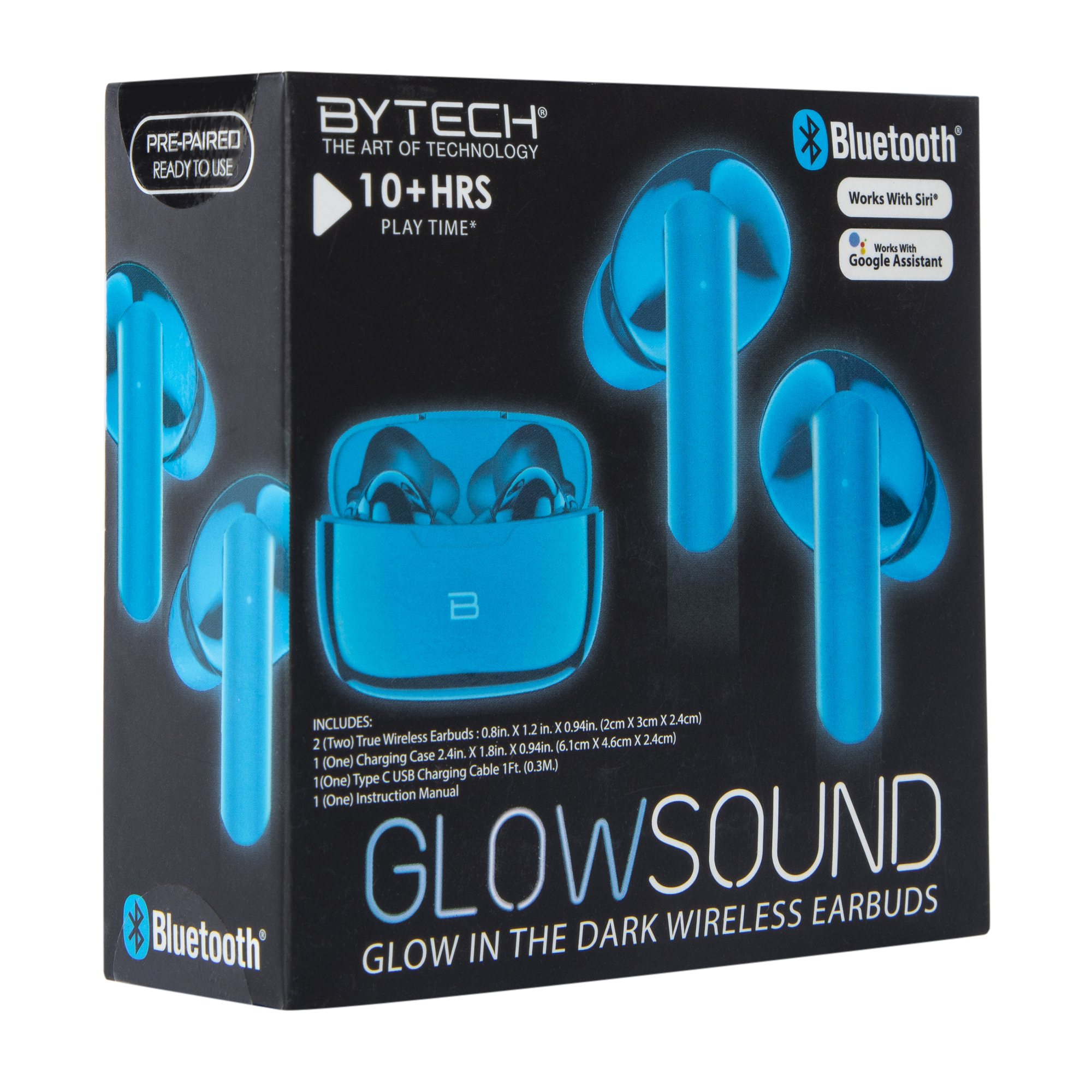 Glow The Dark Bluetooth® Earbuds With Mic