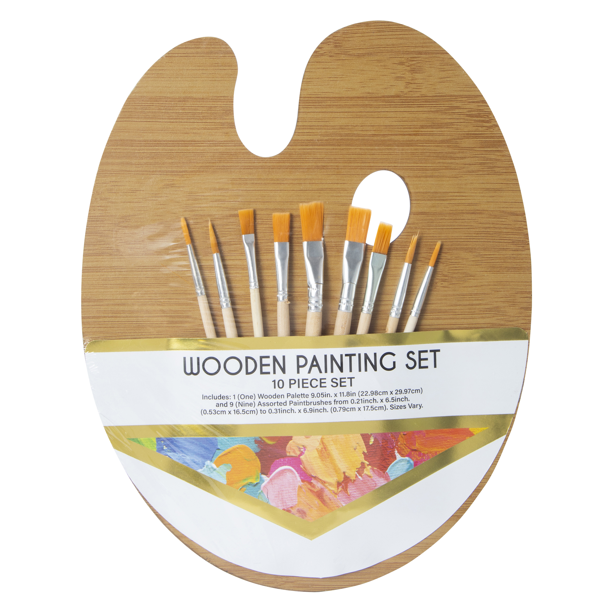 Wooden Painting Palette Set 10-Piece