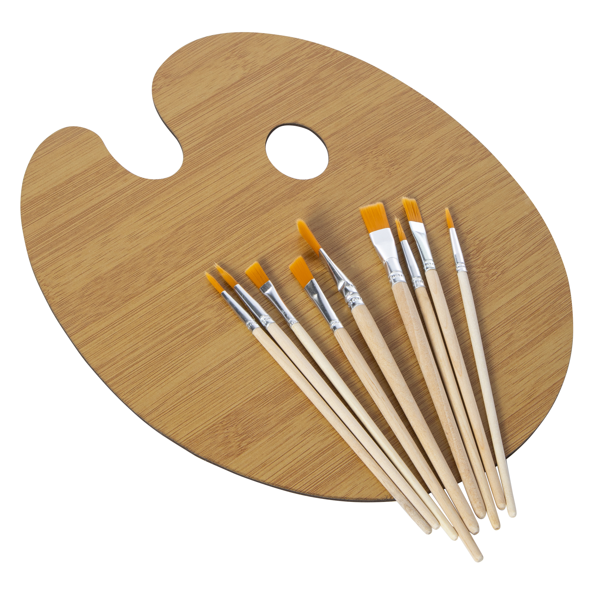 Wooden Painting Palette Set 10-Piece