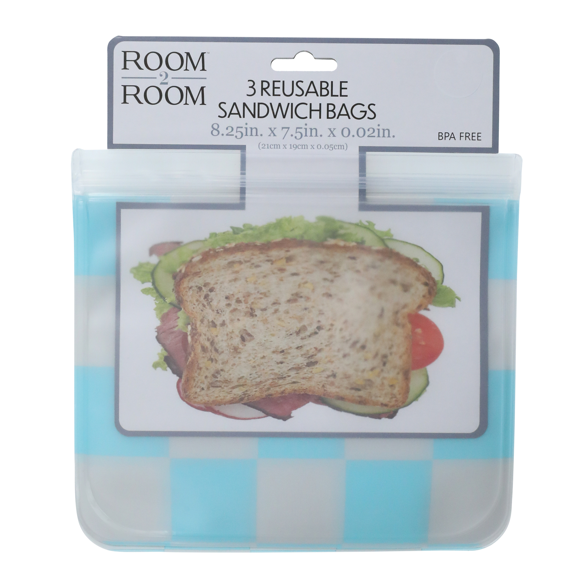 Bpa-Free Reusable Sandwich Bags 3-Count
