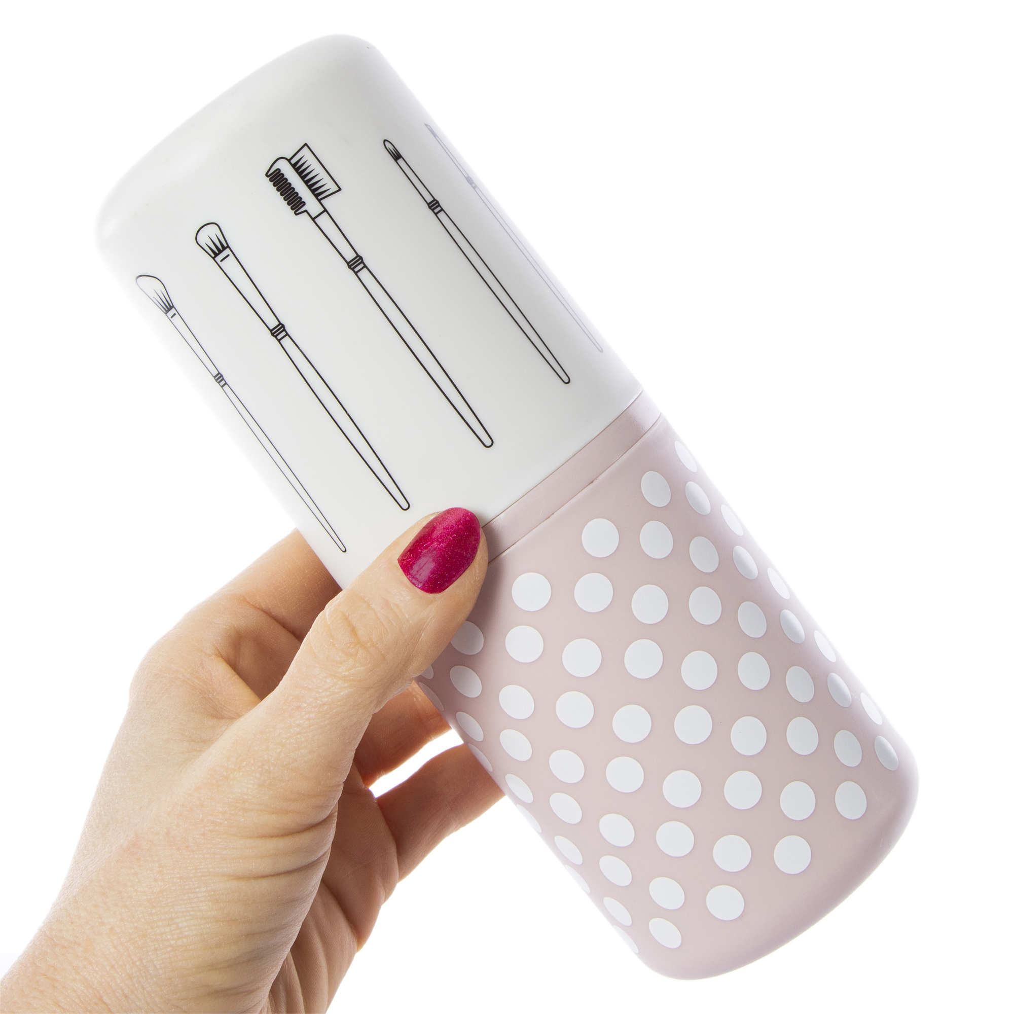 Travel Makeup Brush Holder With Lid
