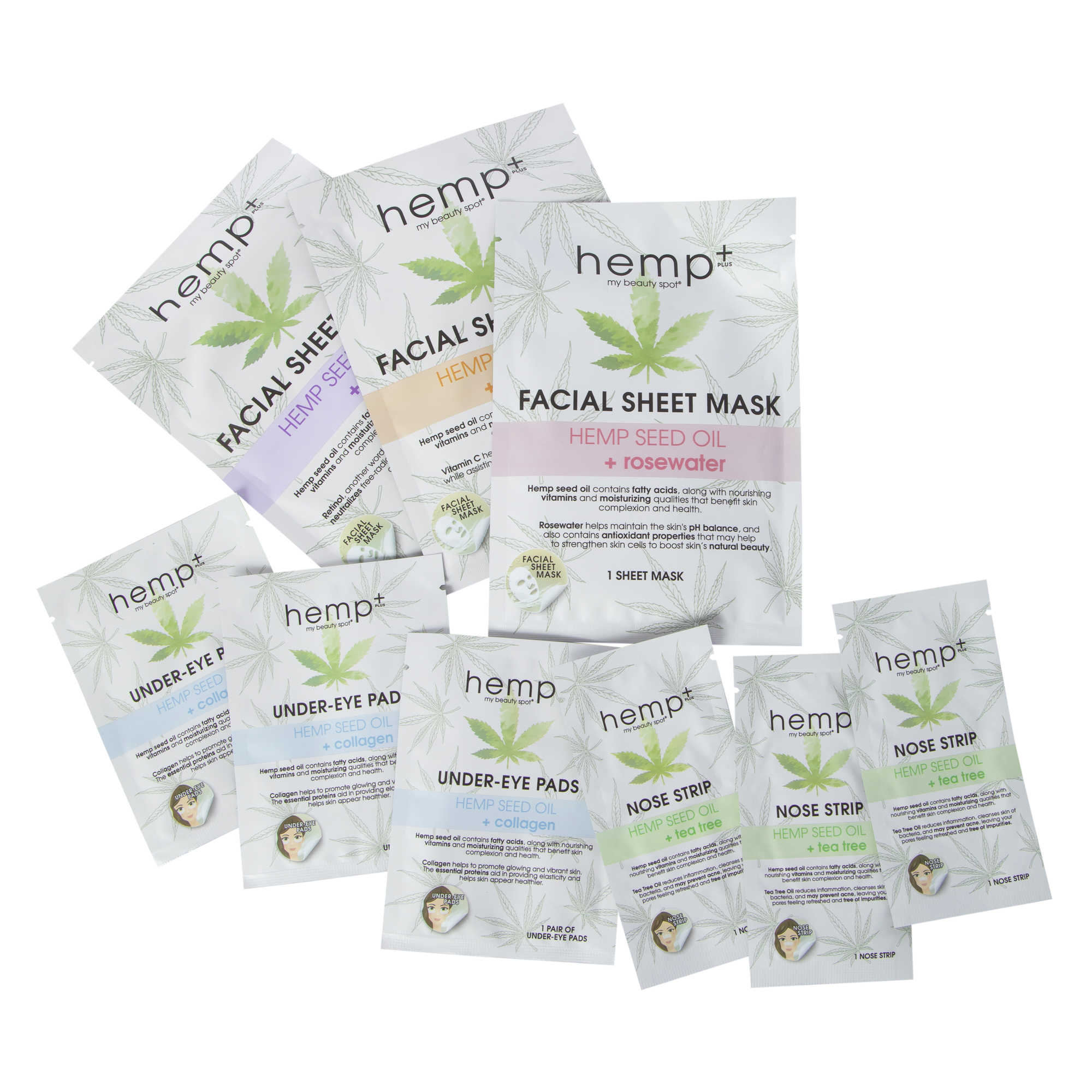My Beauty Spot® Hemp+ Facial Care Multi-Pack 9-Count