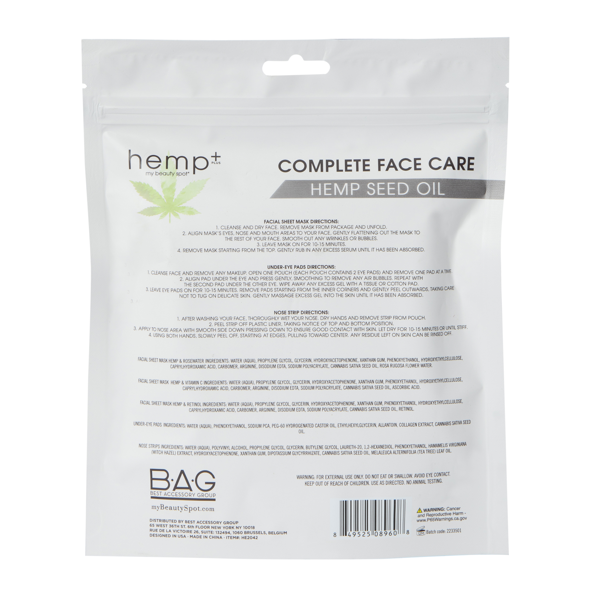 My Beauty Spot® Hemp+ Facial Care Multi-Pack 9-Count
