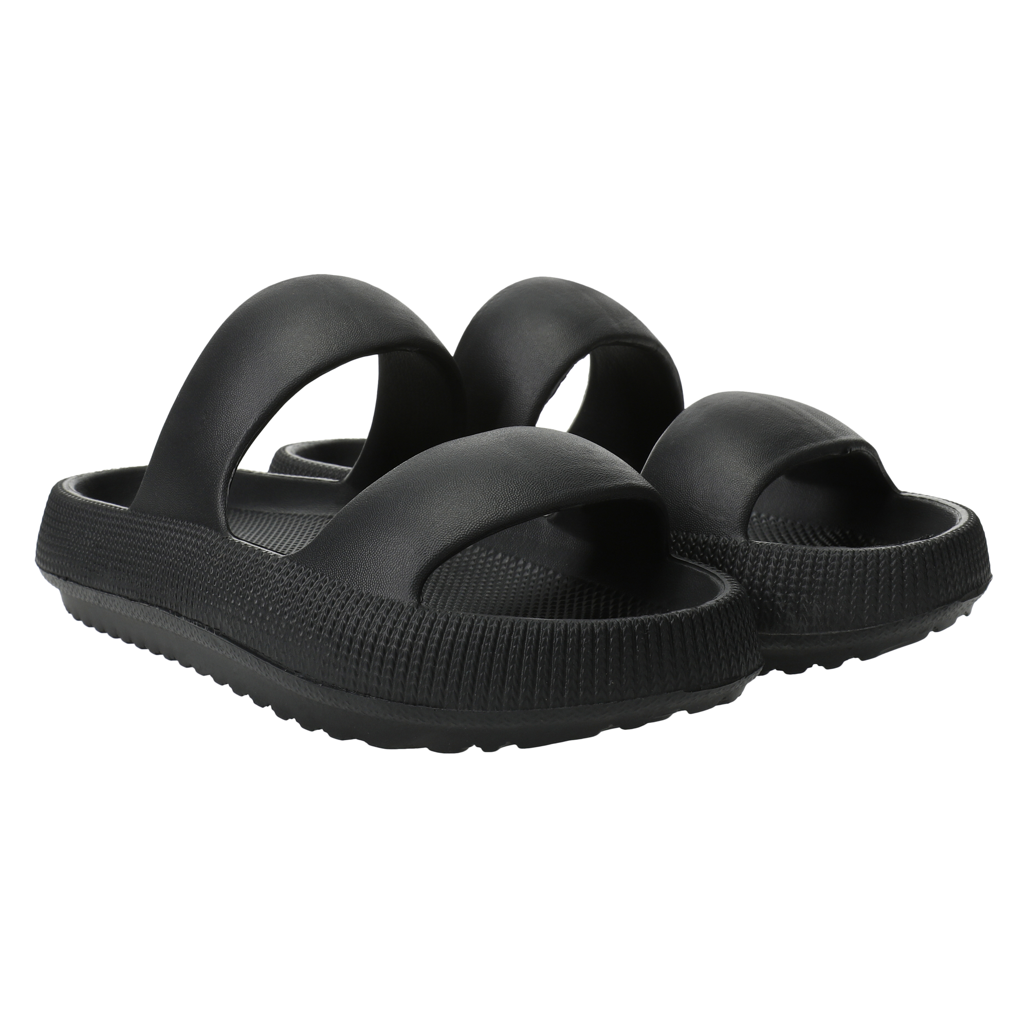 Ladies Double Band Puff Sole Sandals