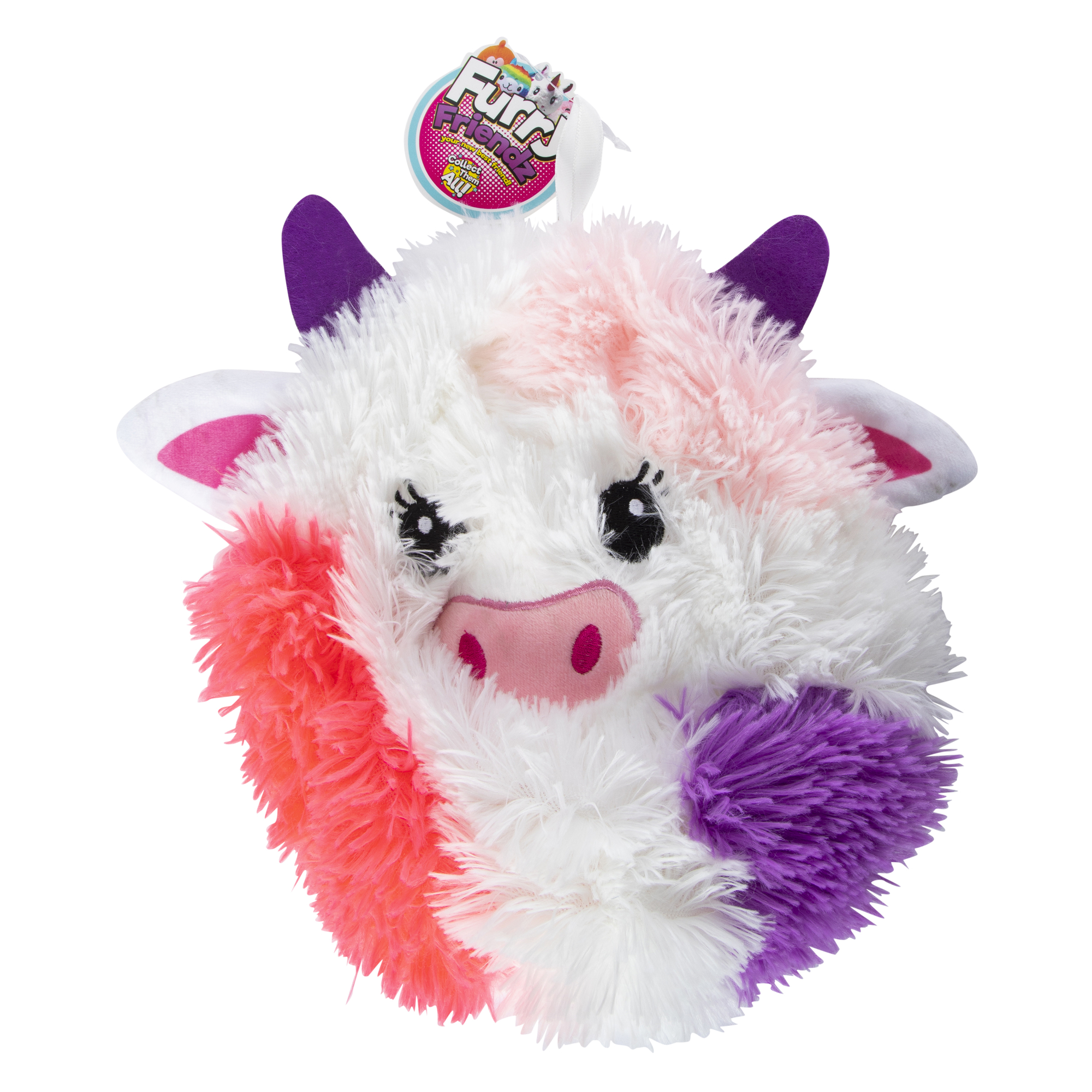 Furry Friendz Round Stuffed Animal 9in
