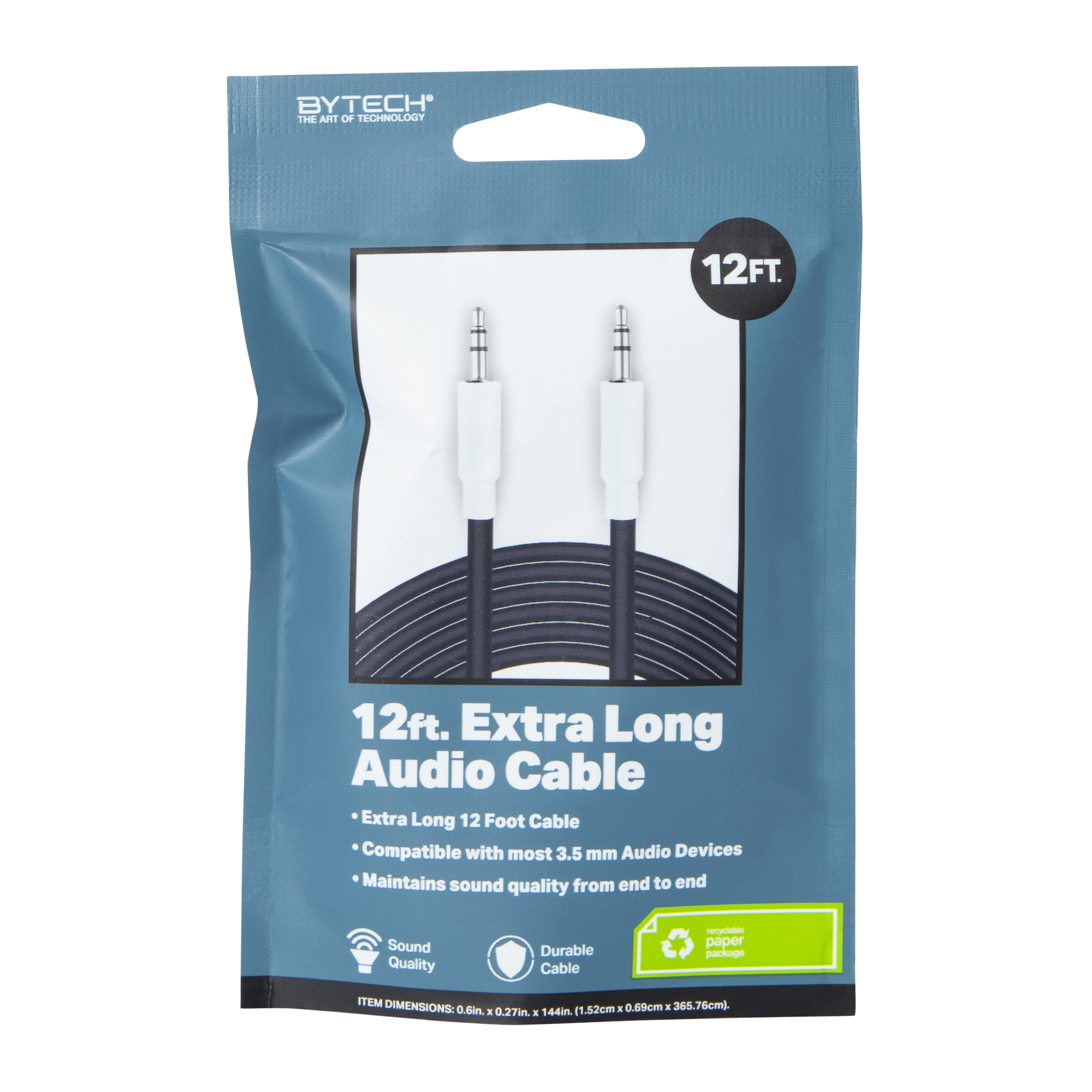 12ft Extra Long 3.5Mm Audio Cable