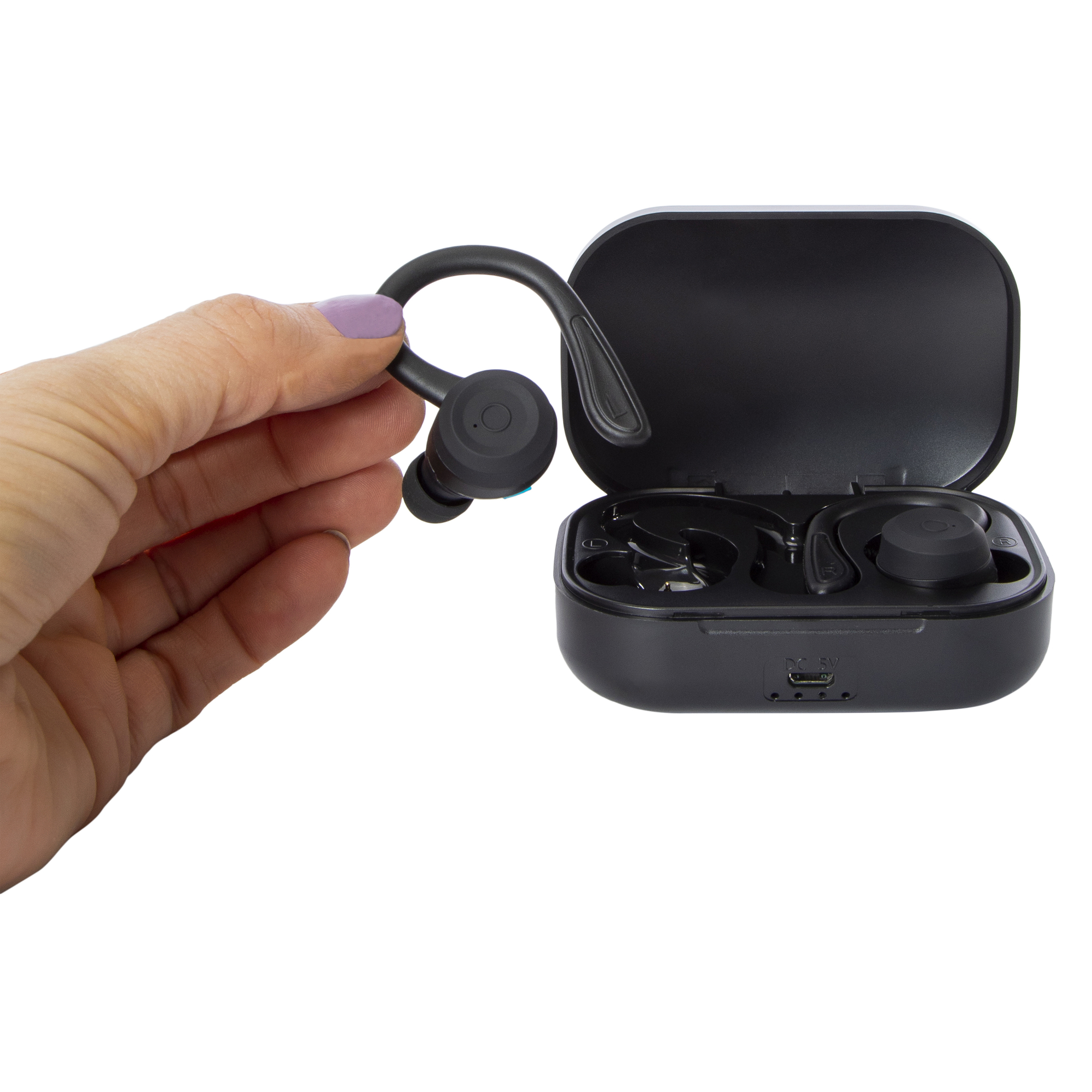 Action Bluetooth® Sport Hook Earbuds With Microphone & Sweat Protection
