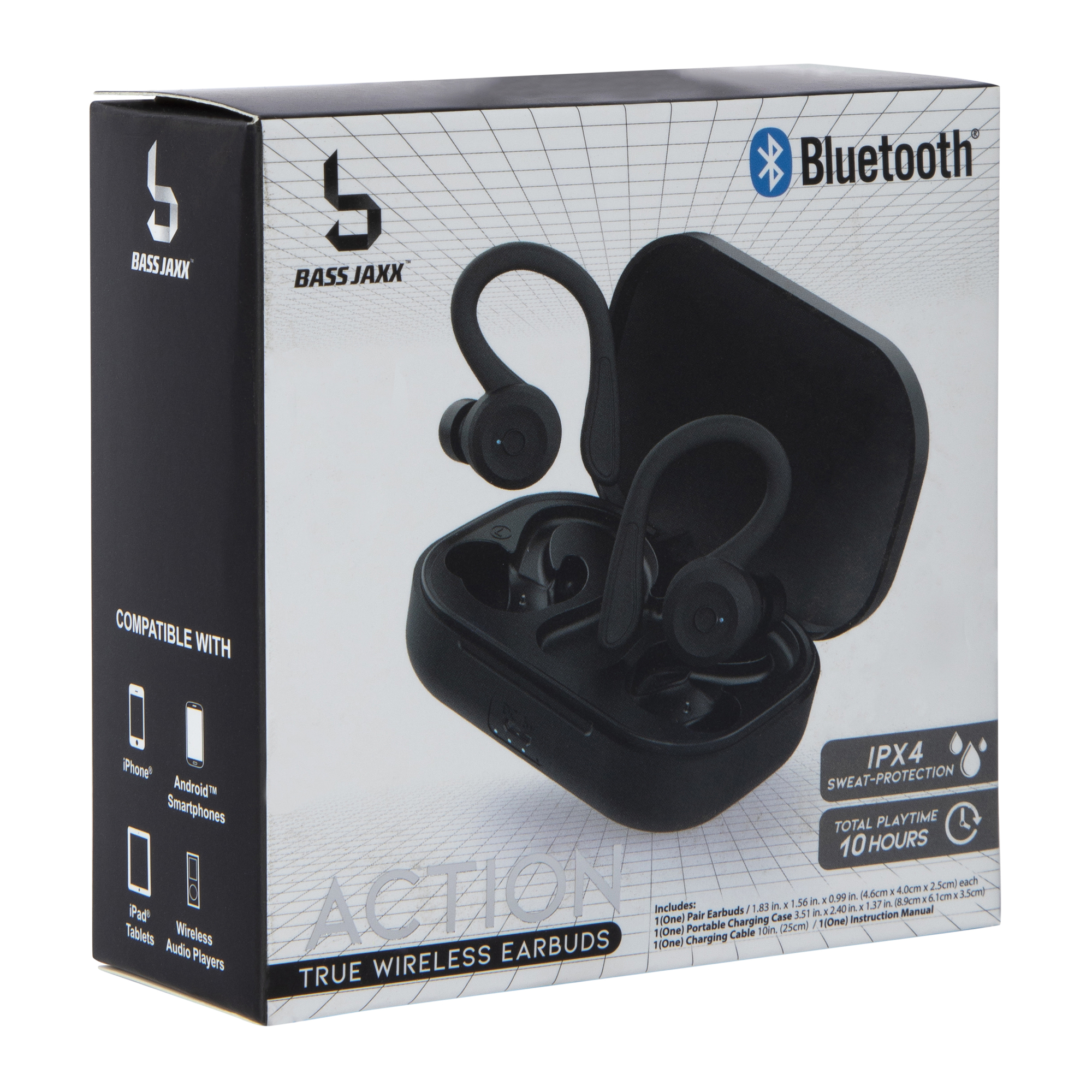 Action Bluetooth® Sport Hook Earbuds With Microphone & Sweat Protection