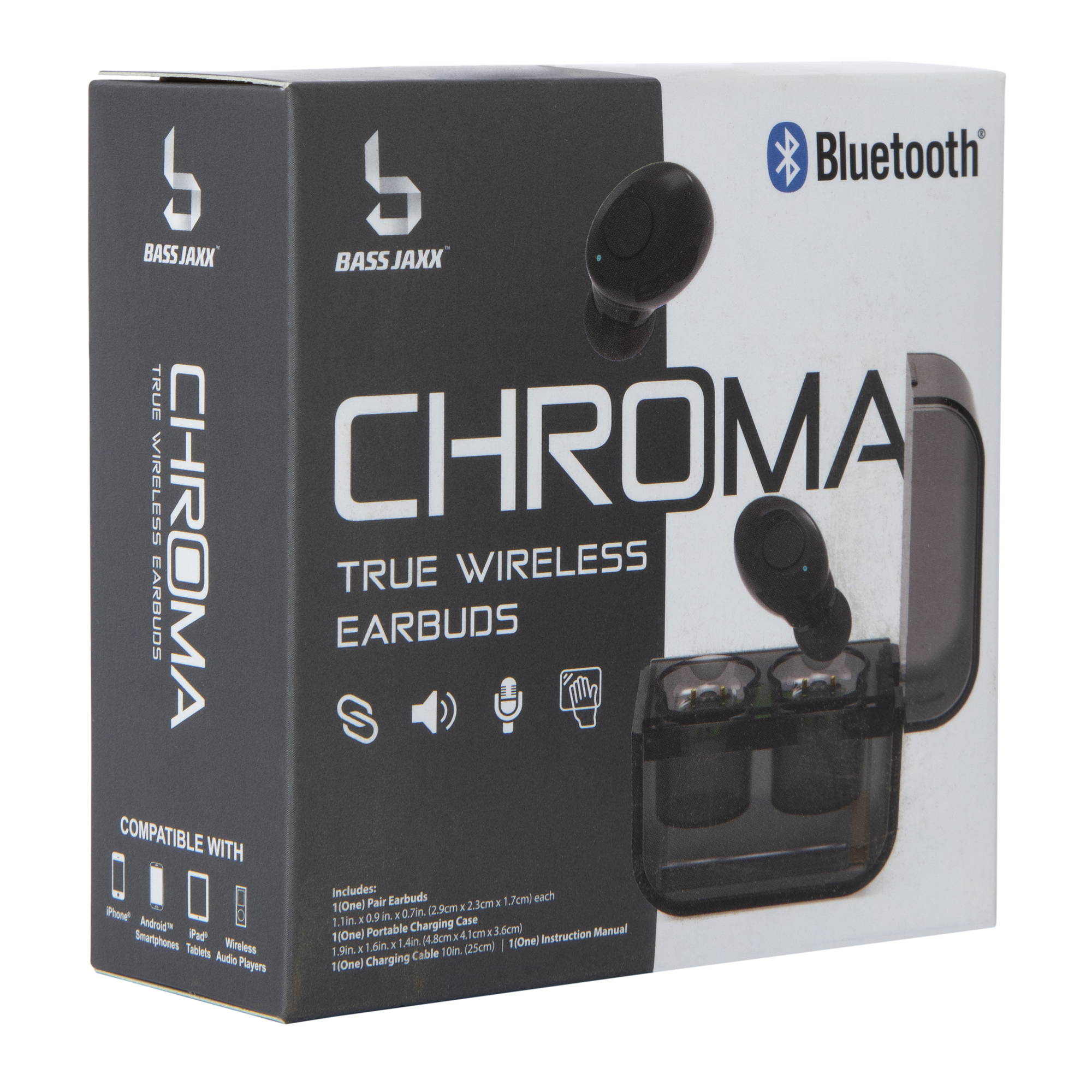 True Wireless Bluetooth® Earbuds With Case & Mic