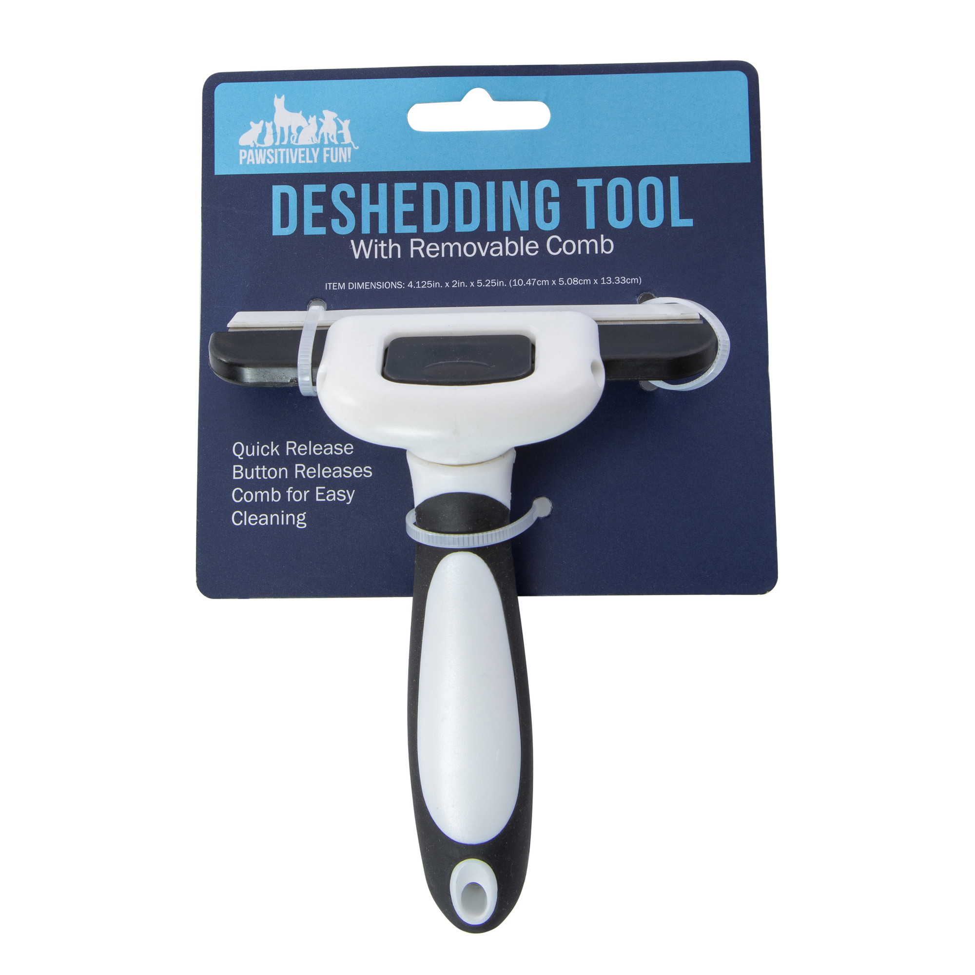 Pet Deshedding Tool With Removable Comb