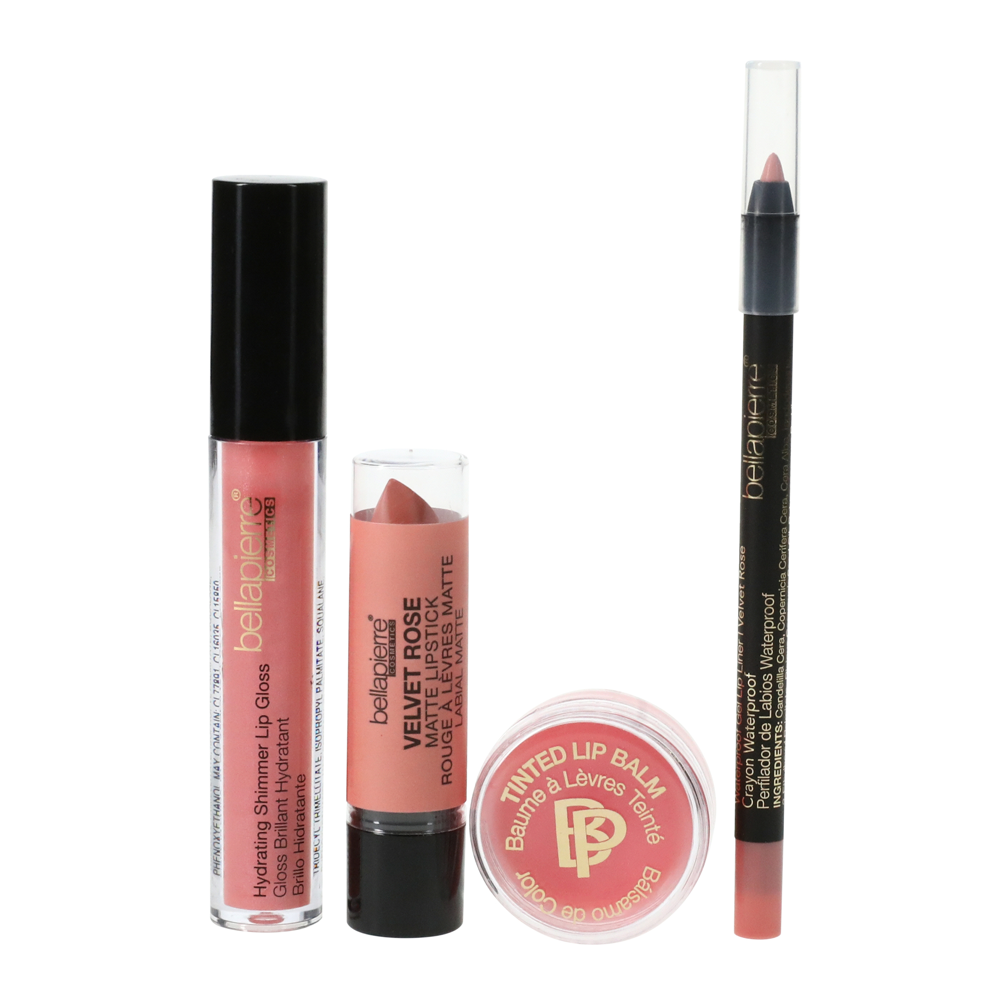 Bella Pierre® Lip Essentials Velvet Rose 4-Piece Kit
