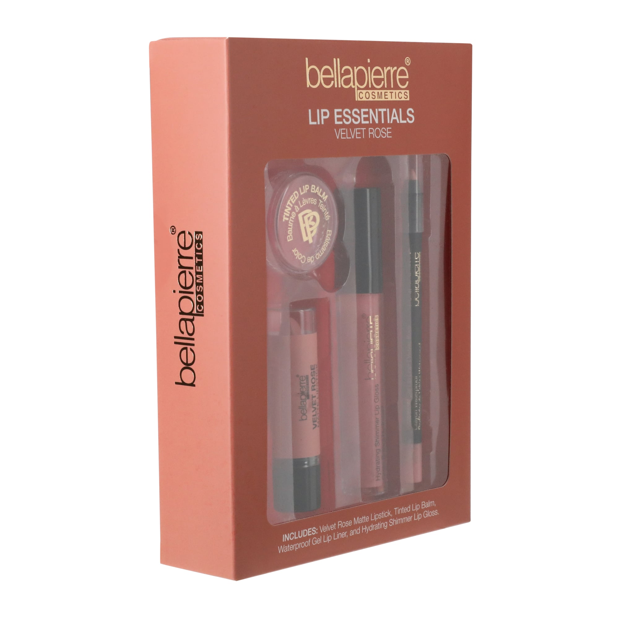Bella Pierre® Lip Essentials Velvet Rose 4-Piece Kit