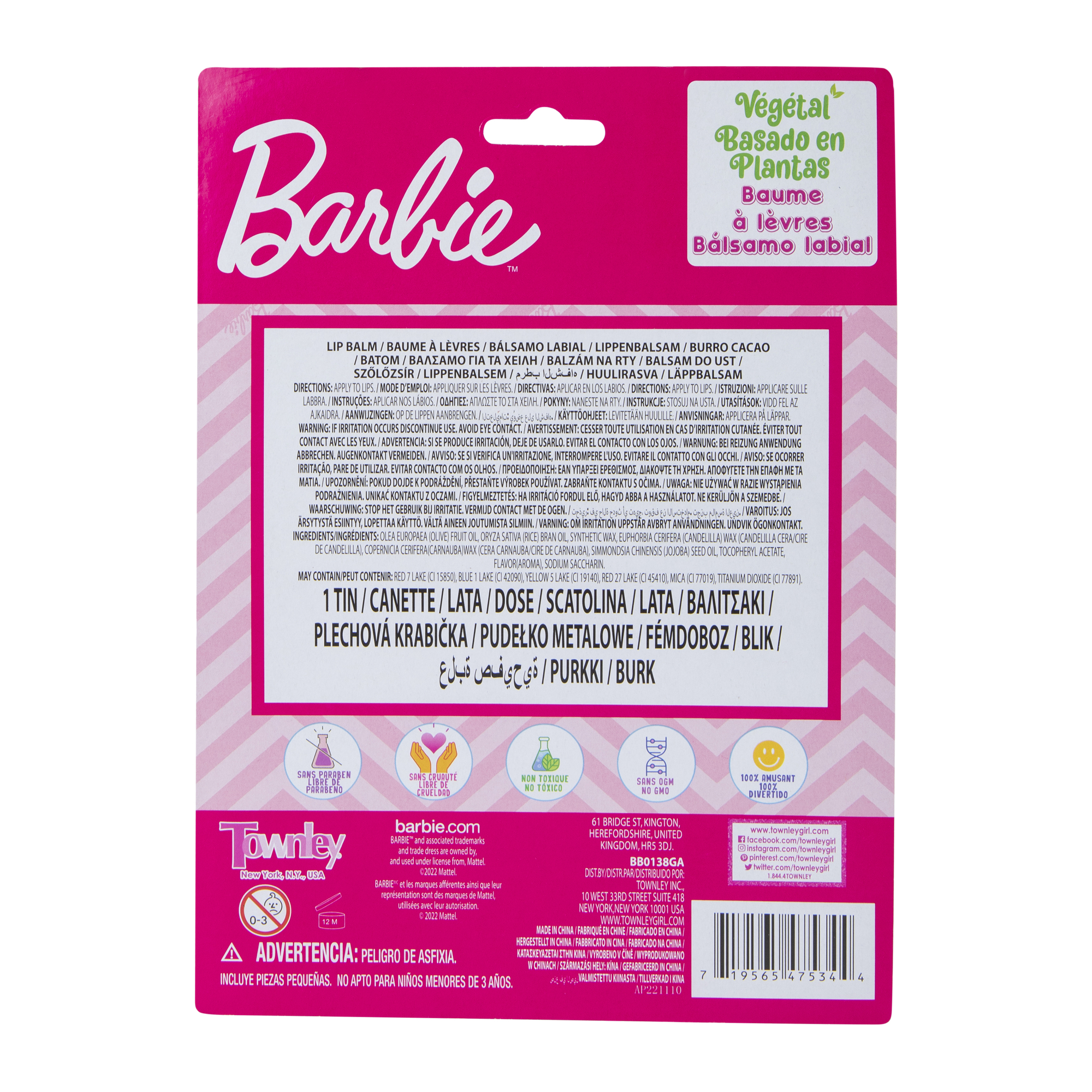 Barbie™ Flavored Lip Balm Set With Collectible Tin