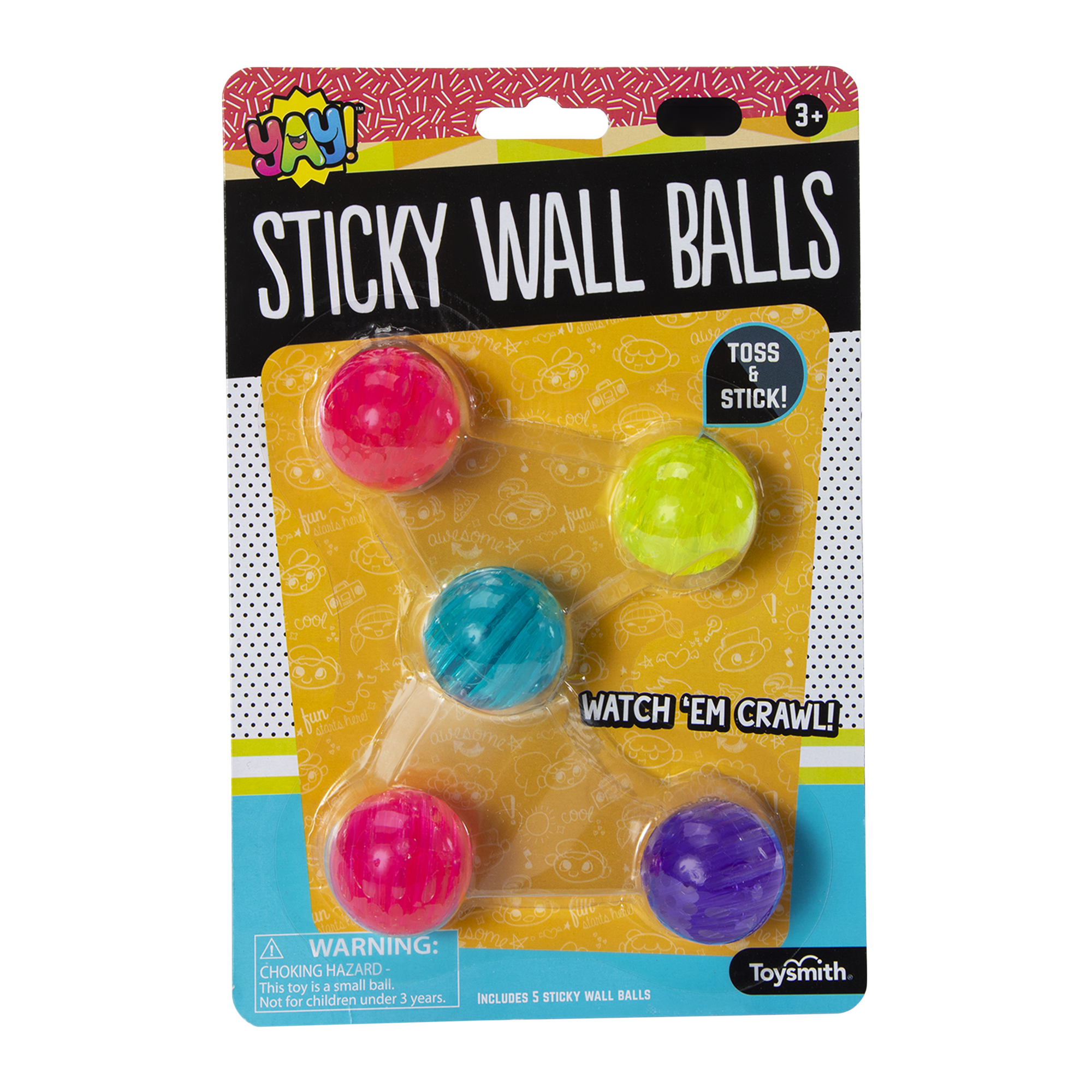 Yay!™ Sticky Wall Balls 5-Pack