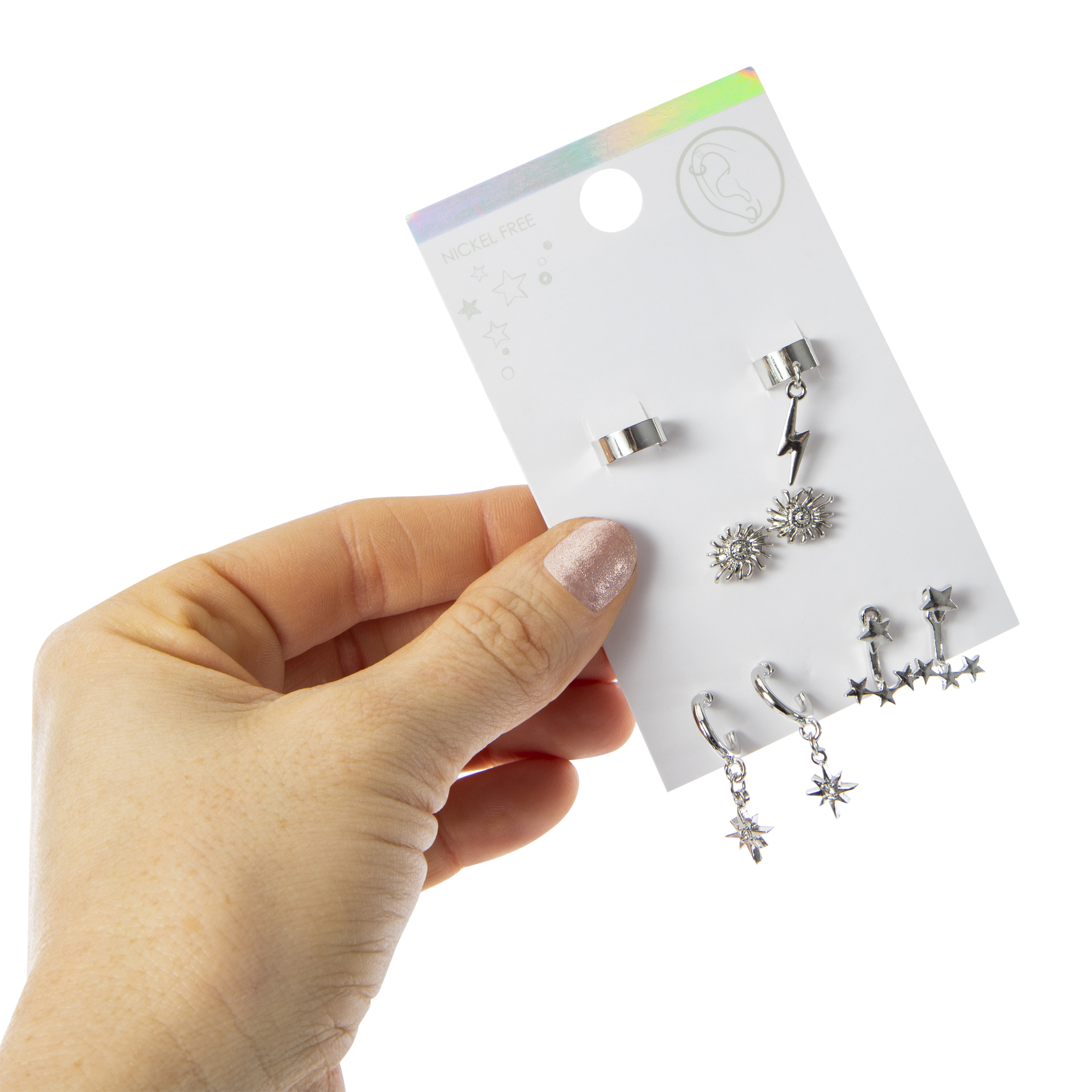 Earrings & Cuffs 5-Pack - Stars & Sun