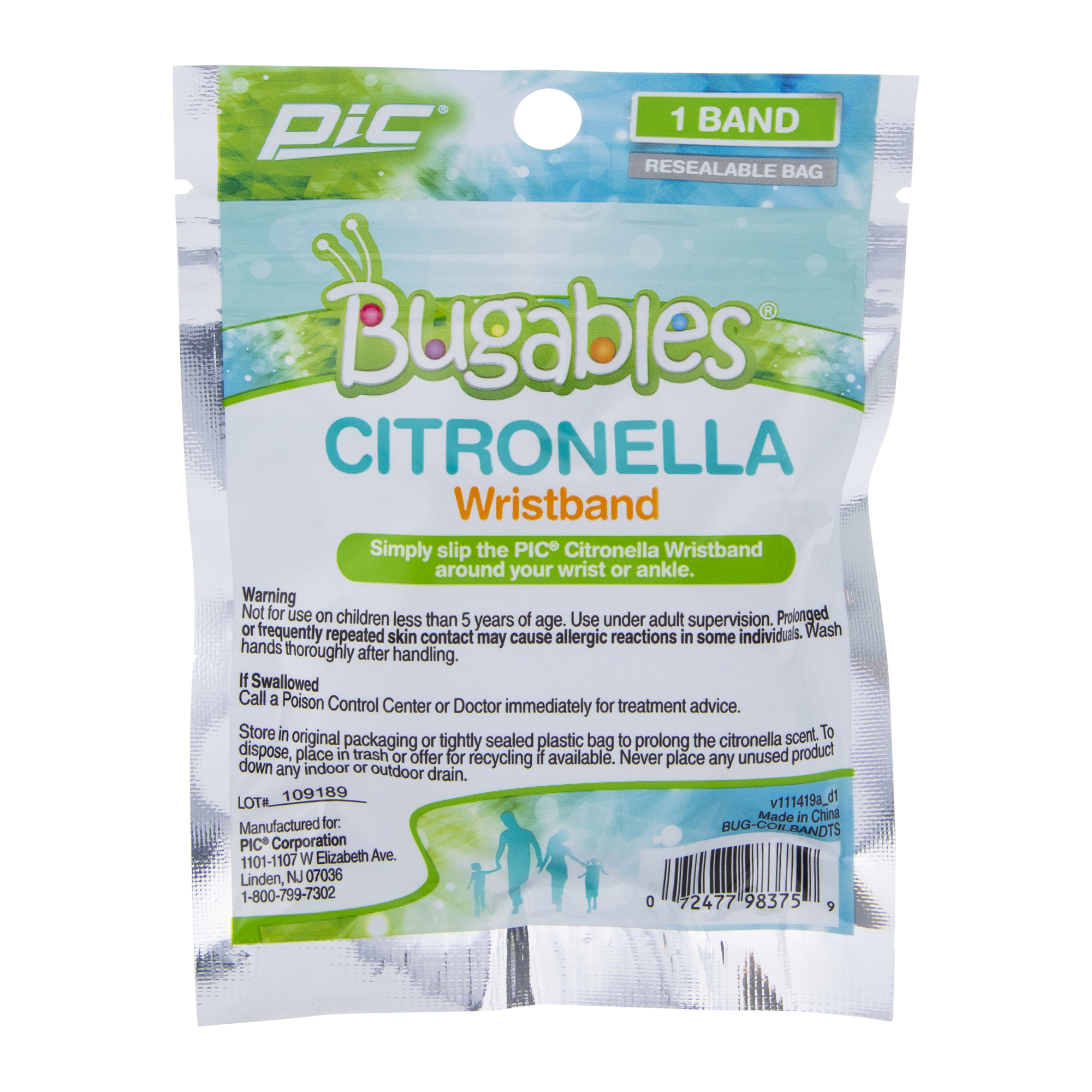 Bugables® Citronella Wristband