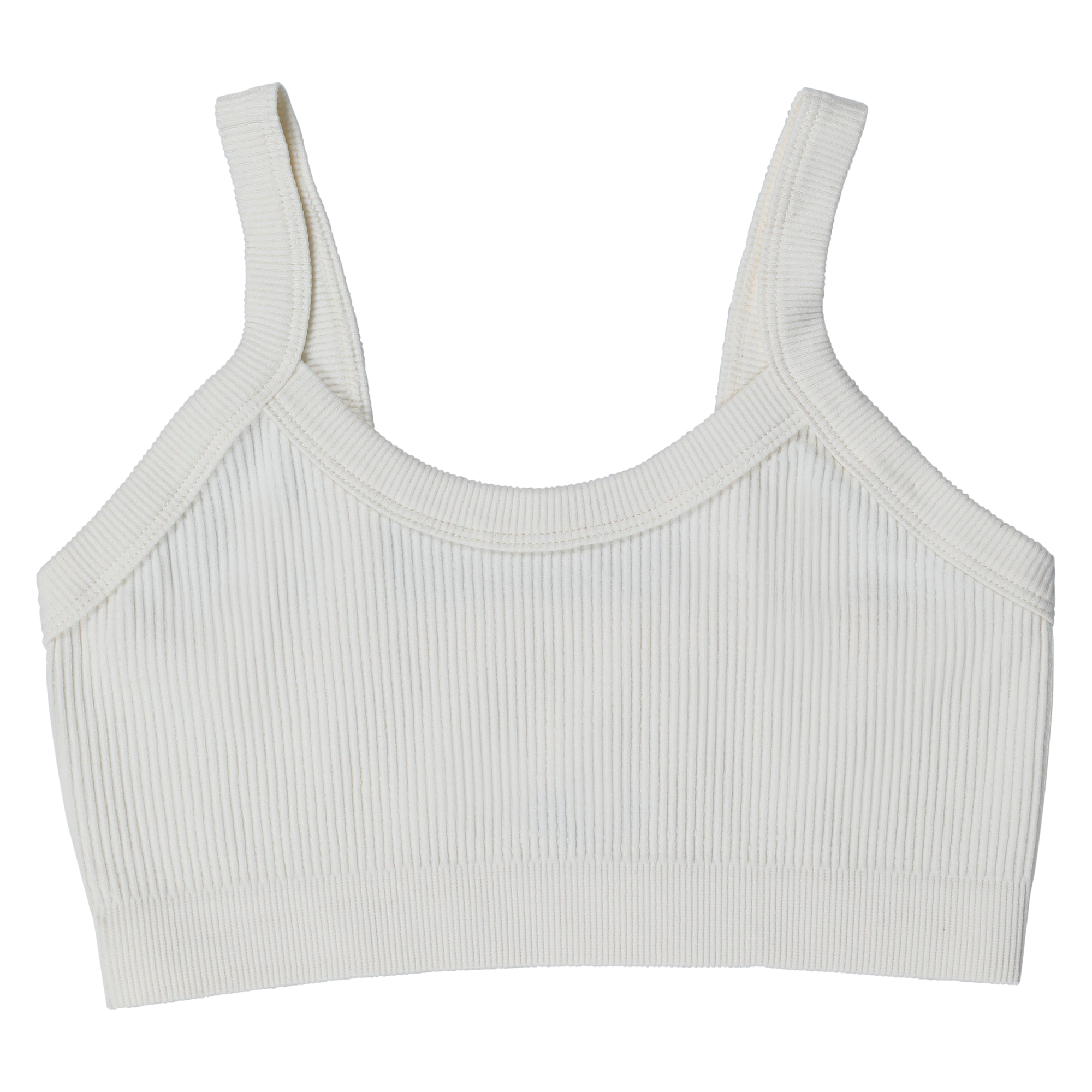 Ribbed Scoop-Neck Bralette