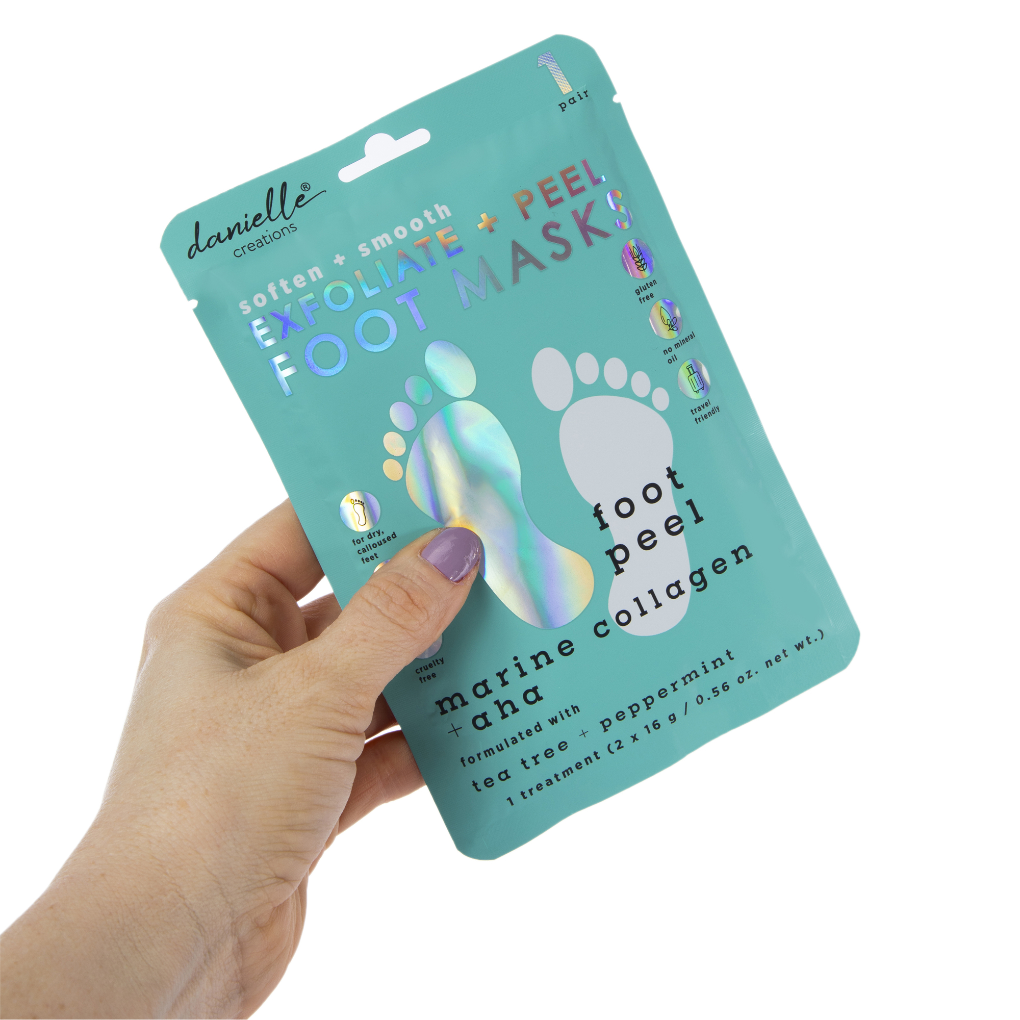 Danielle Creations® Marine Collagen & Aha Exfoliating Foot Peel Mask