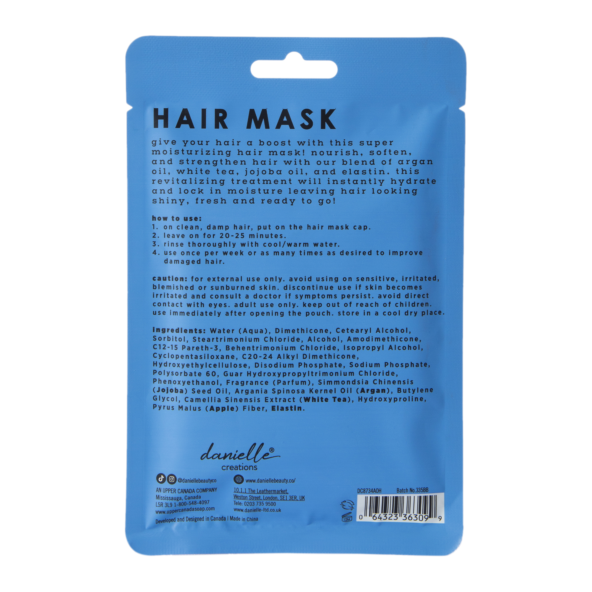 Danielle Creations® Argan Oil Hair Sheet Mask