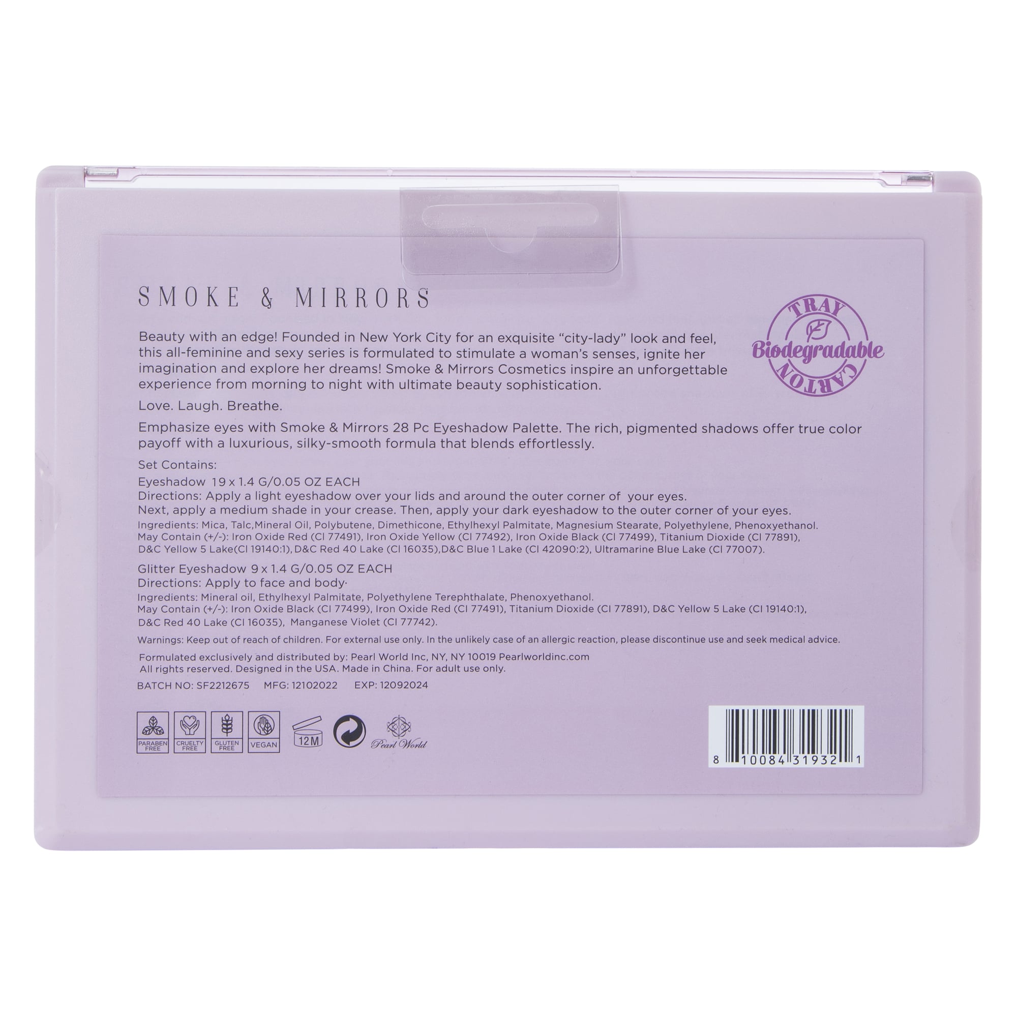 Smoke & Mirrors Clean Beauty Girl You'Re A Natural Eyeshadow Palette 28-Count