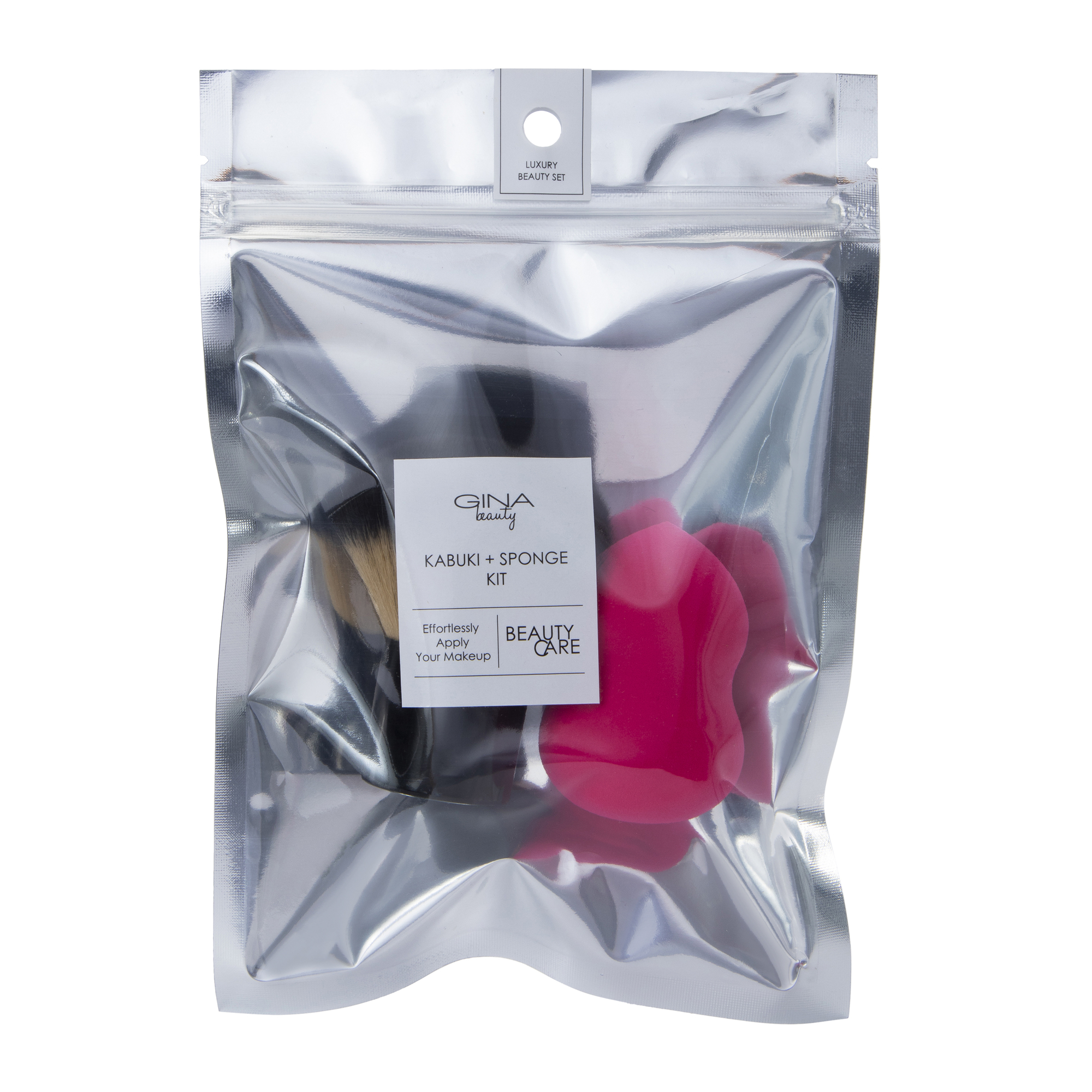 Gina Beauty™ Kabuki Brush & Sponge Kit