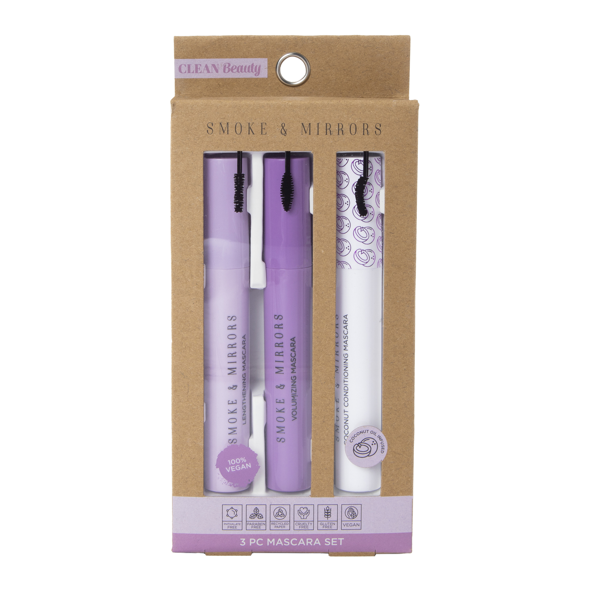 Smoke & Mirrors Clean Beauty Mascara 3-Piece Set
