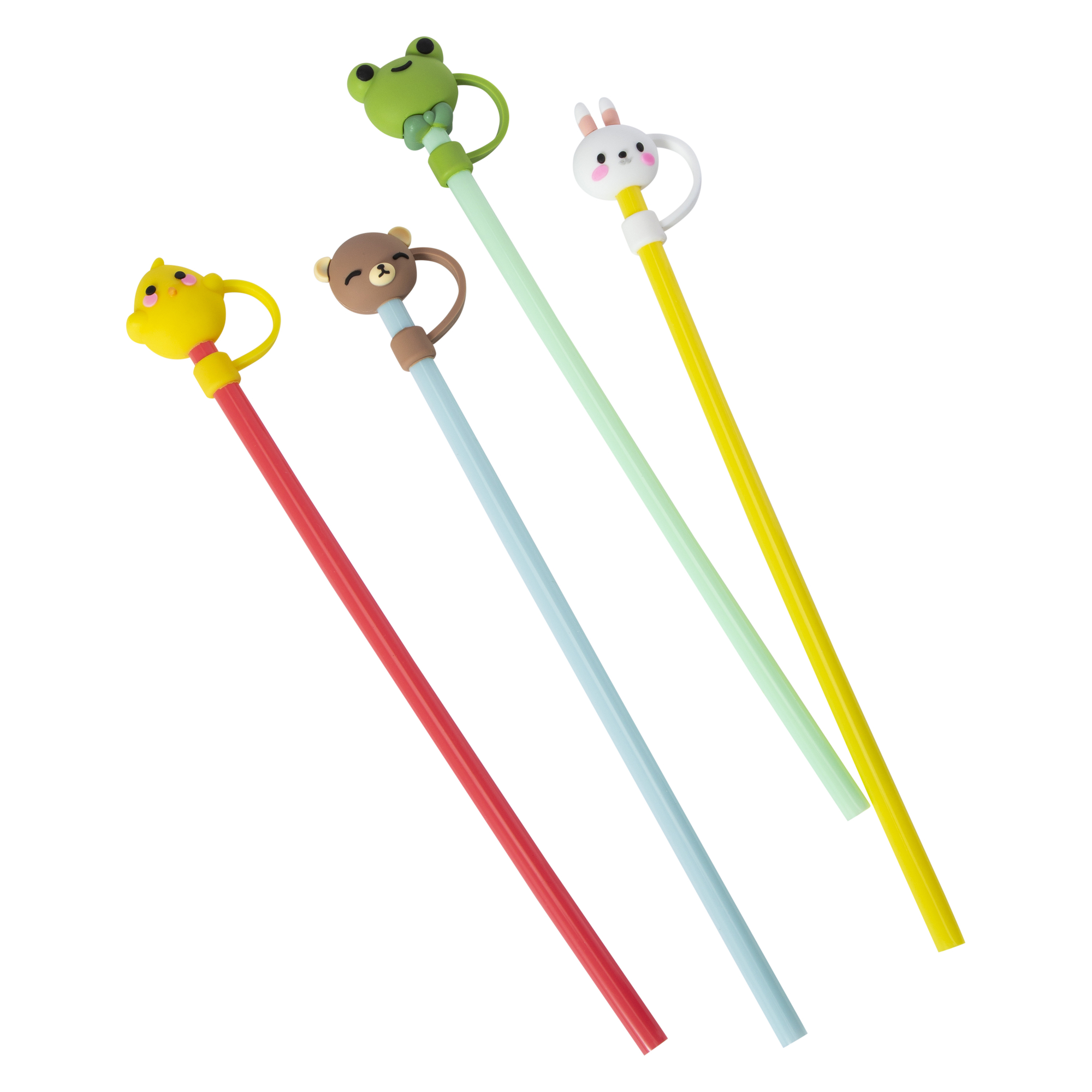 4-Count Reusable Straws & Toppers Set