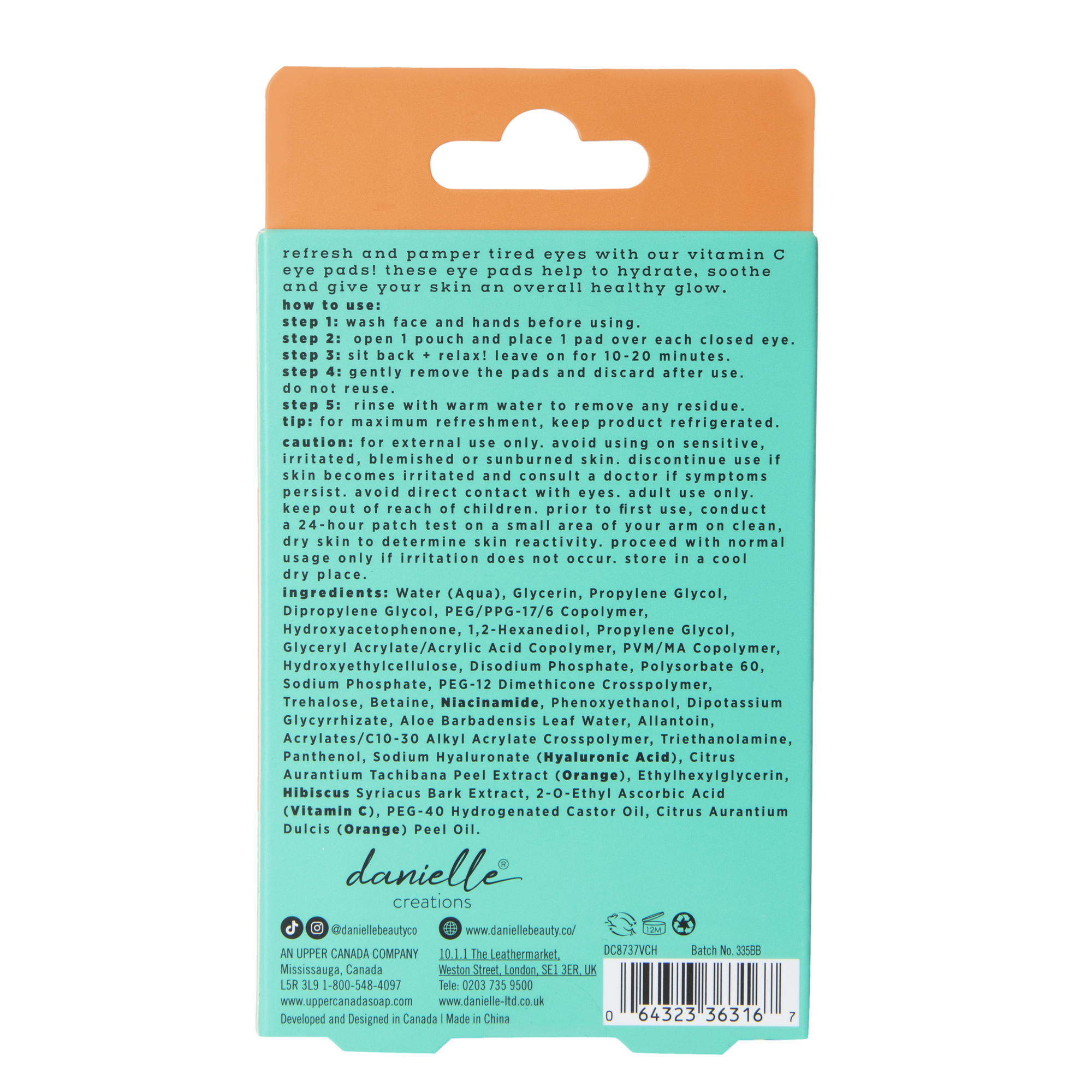 Danielle Creations® Vitamin C Eye Pads 10-Count