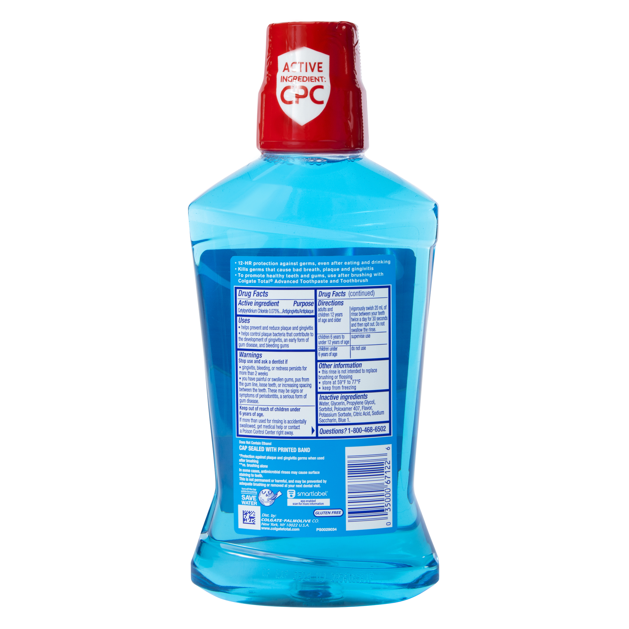 Colgate® Peppermint Antibacterial Mouthwash 16.9 Fl.oz