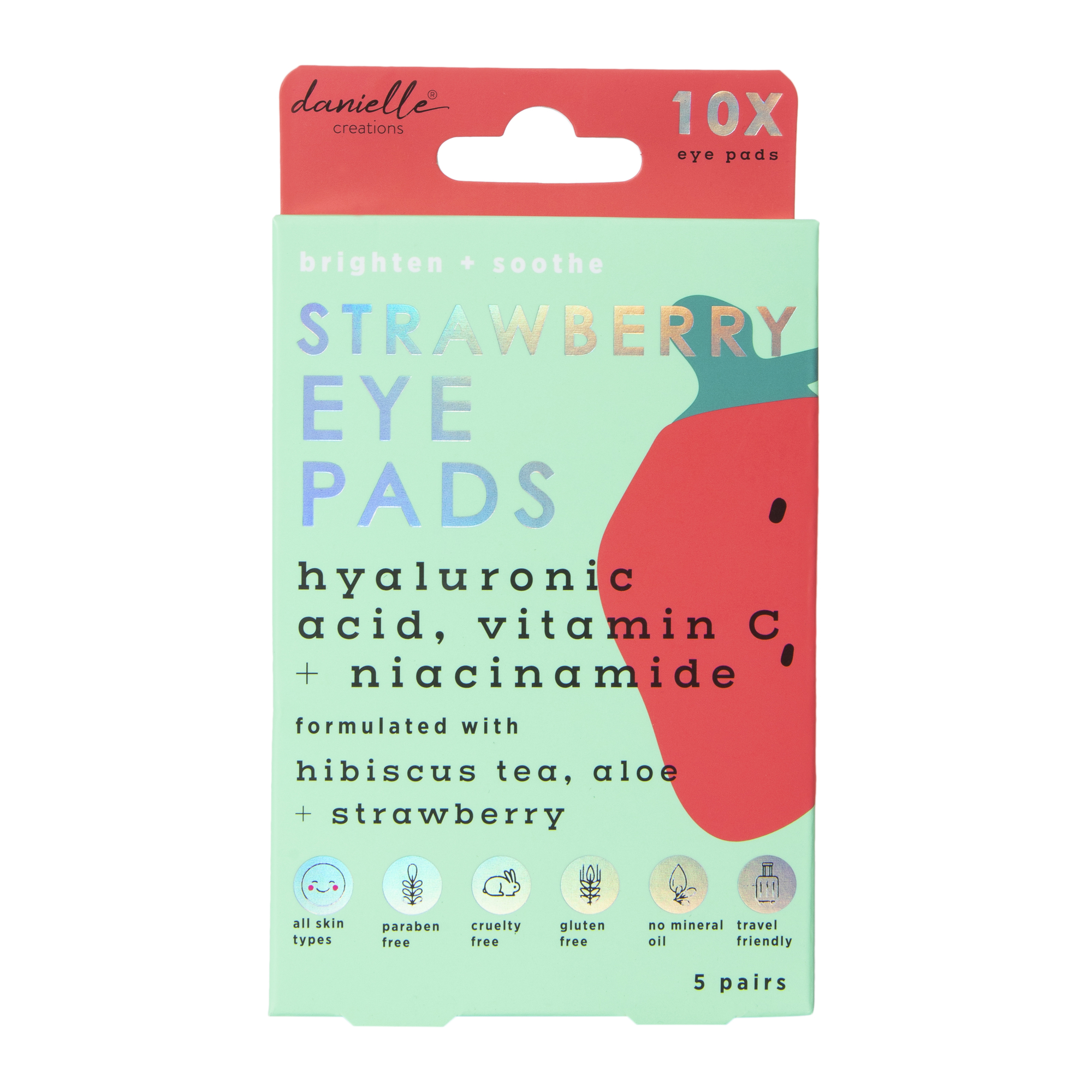 Danielle Creations® Strawberry Eye Pads 10-Count