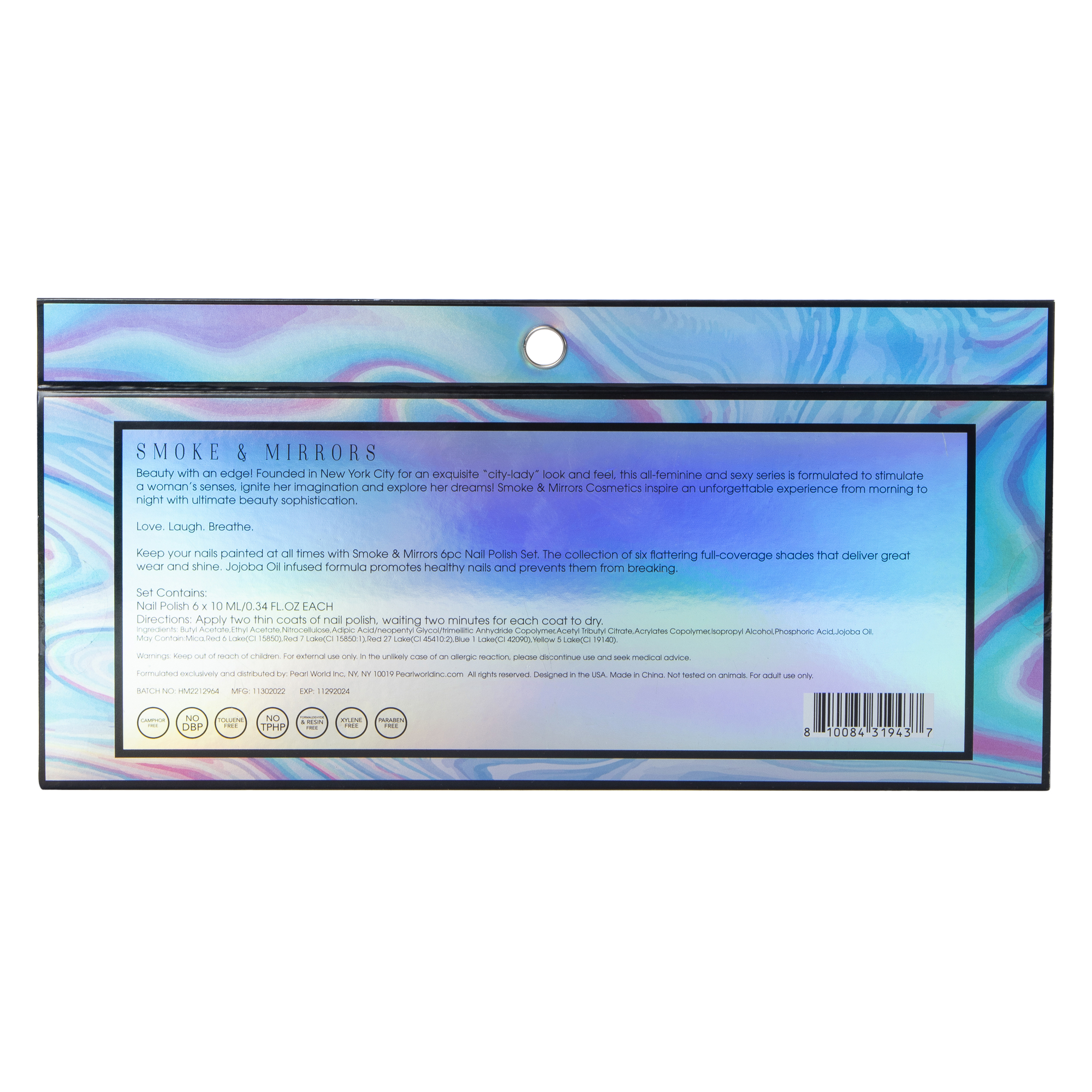 Smoke & Mirrors infused Nail Polish Set 6-Piece - Blue