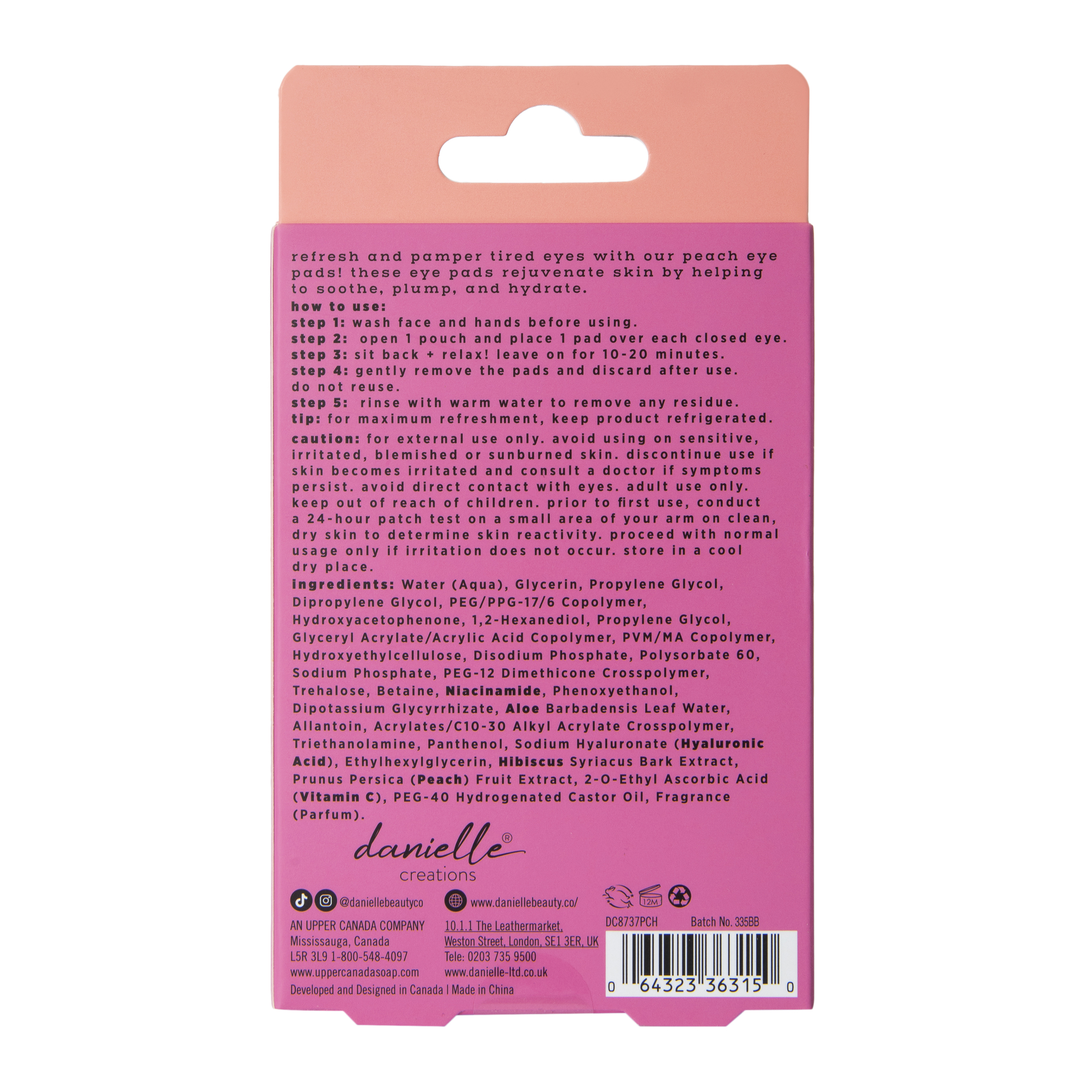 Danielle Creations® Peach Eye Pads 10-Count