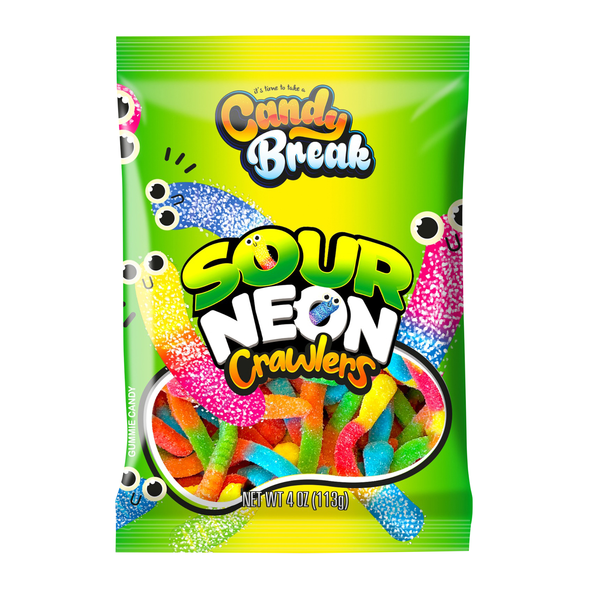 Candy Break Sour Neon Crawlers 4oz