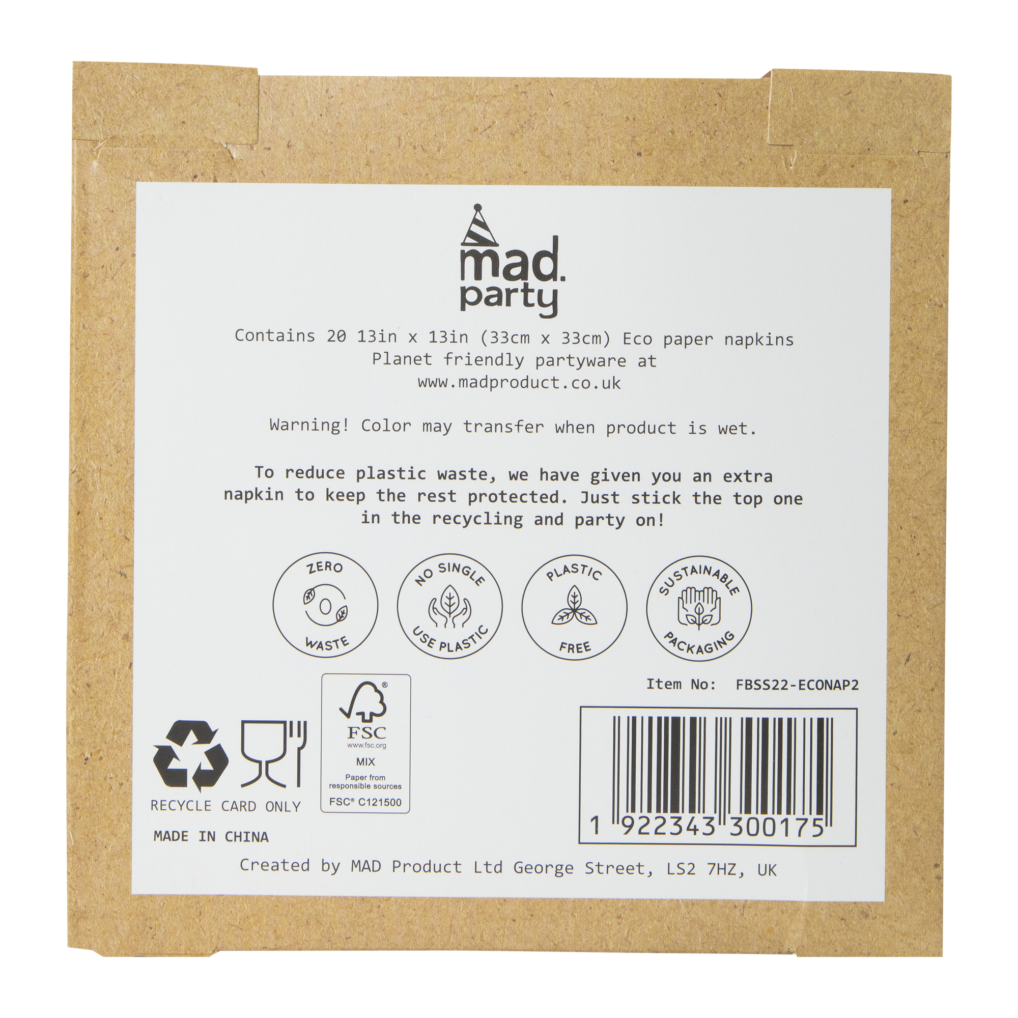 Paper Napkins 20-Count - Confetti