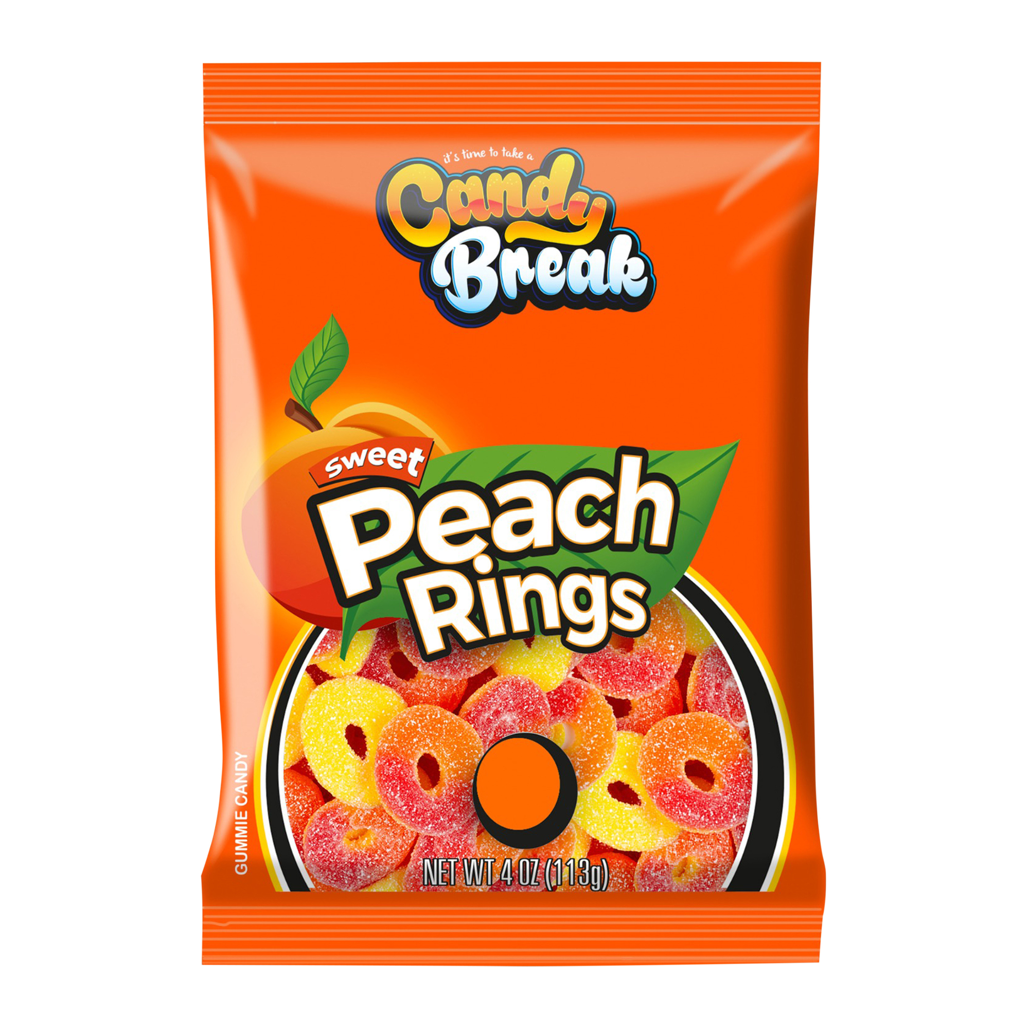 Candy Break Sweet Peach Rings 4oz