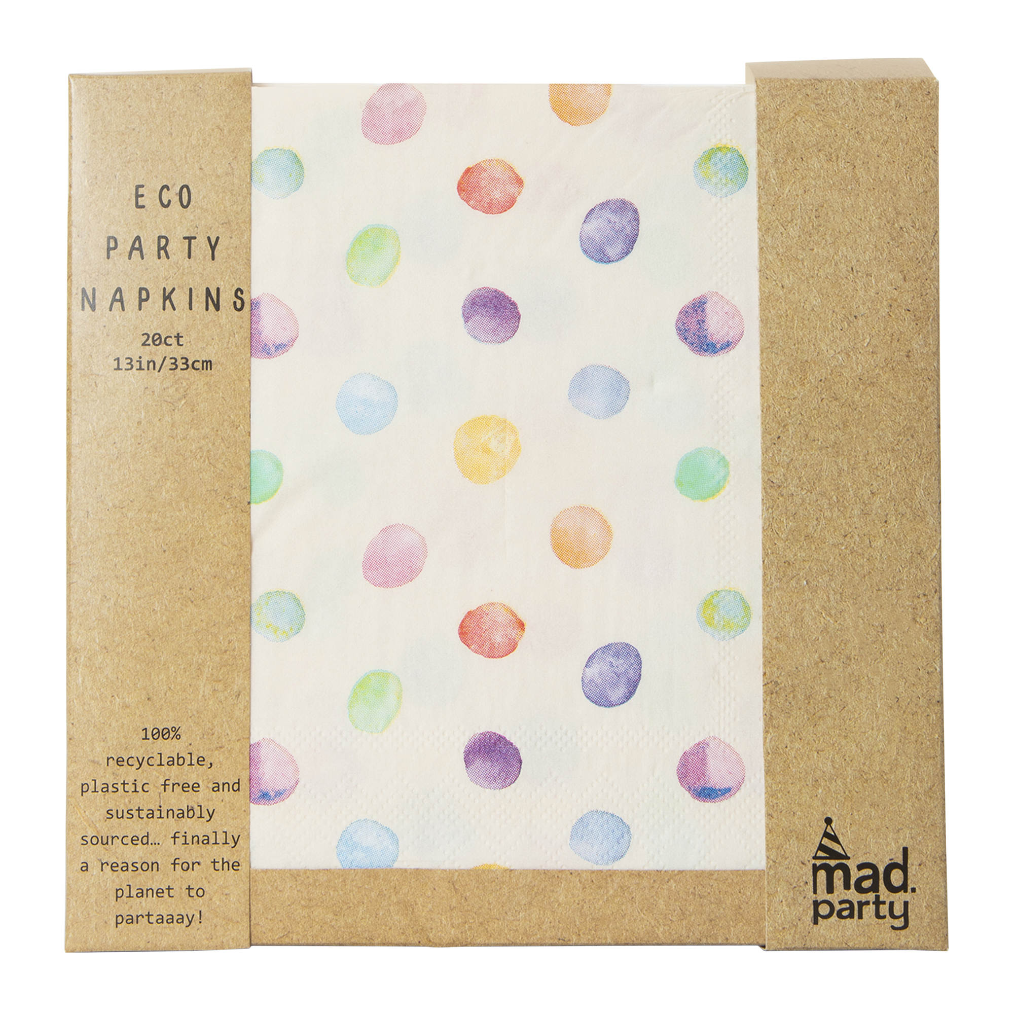 Eco-Friendly Paper Napkins 20-Count - Dots