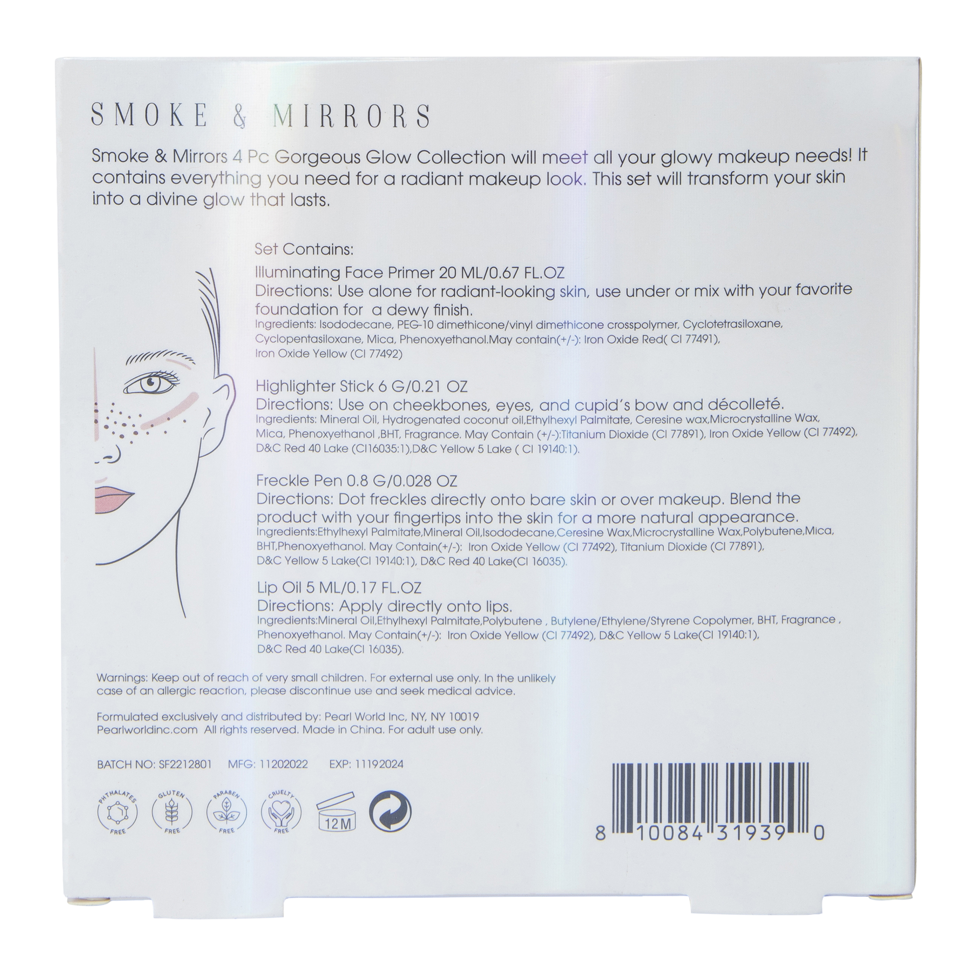 Smoke & Mirrors Gorgeous Glow Collection 4-Count