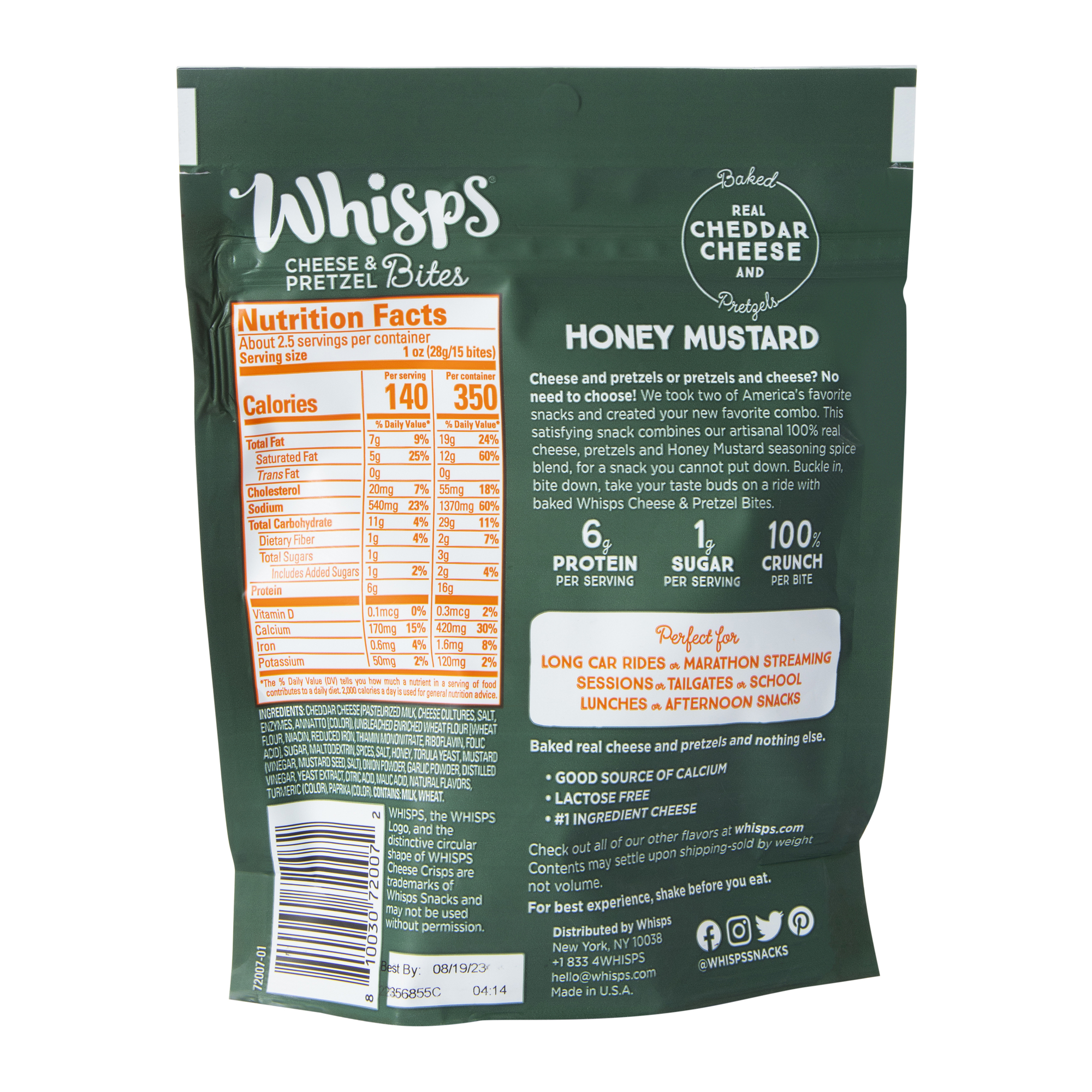Whisps® Honey Mustard Cheese & Pretzel Bites 2.5oz