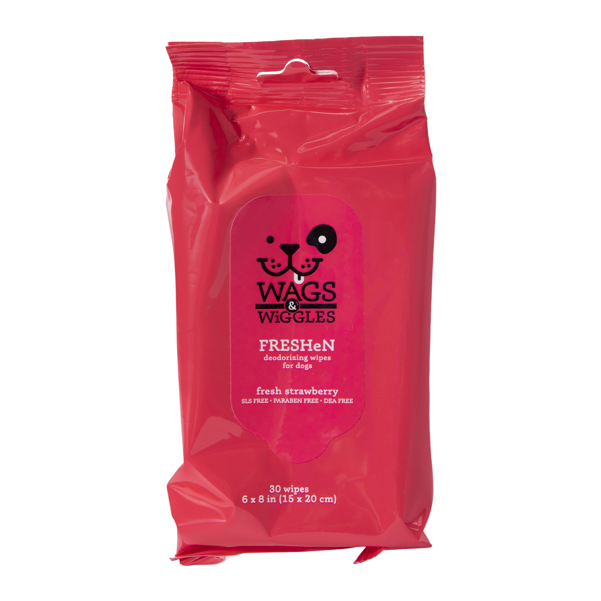 Wags & Wiggles Freshen Deodorizing Wipes For Dogs 30-Count
