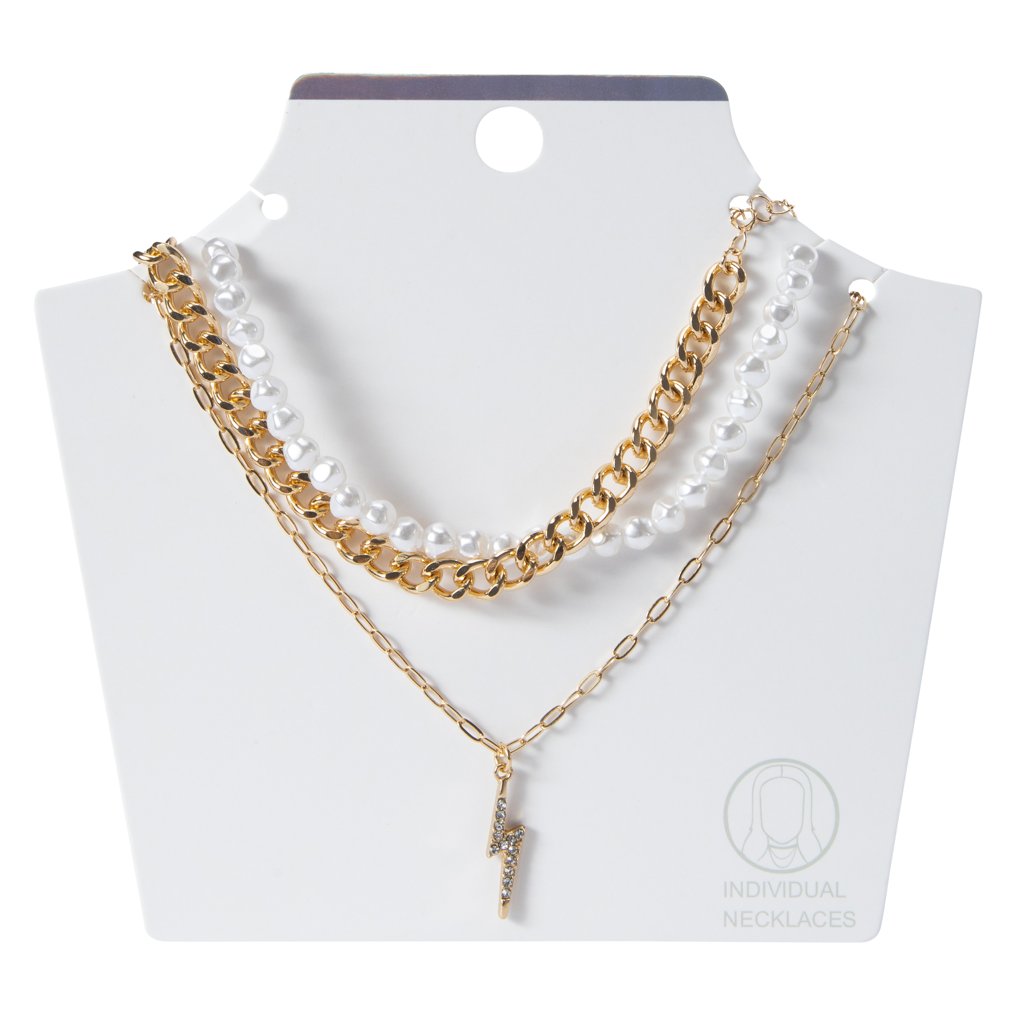 Layered Necklace Set 3-Count - Lightning