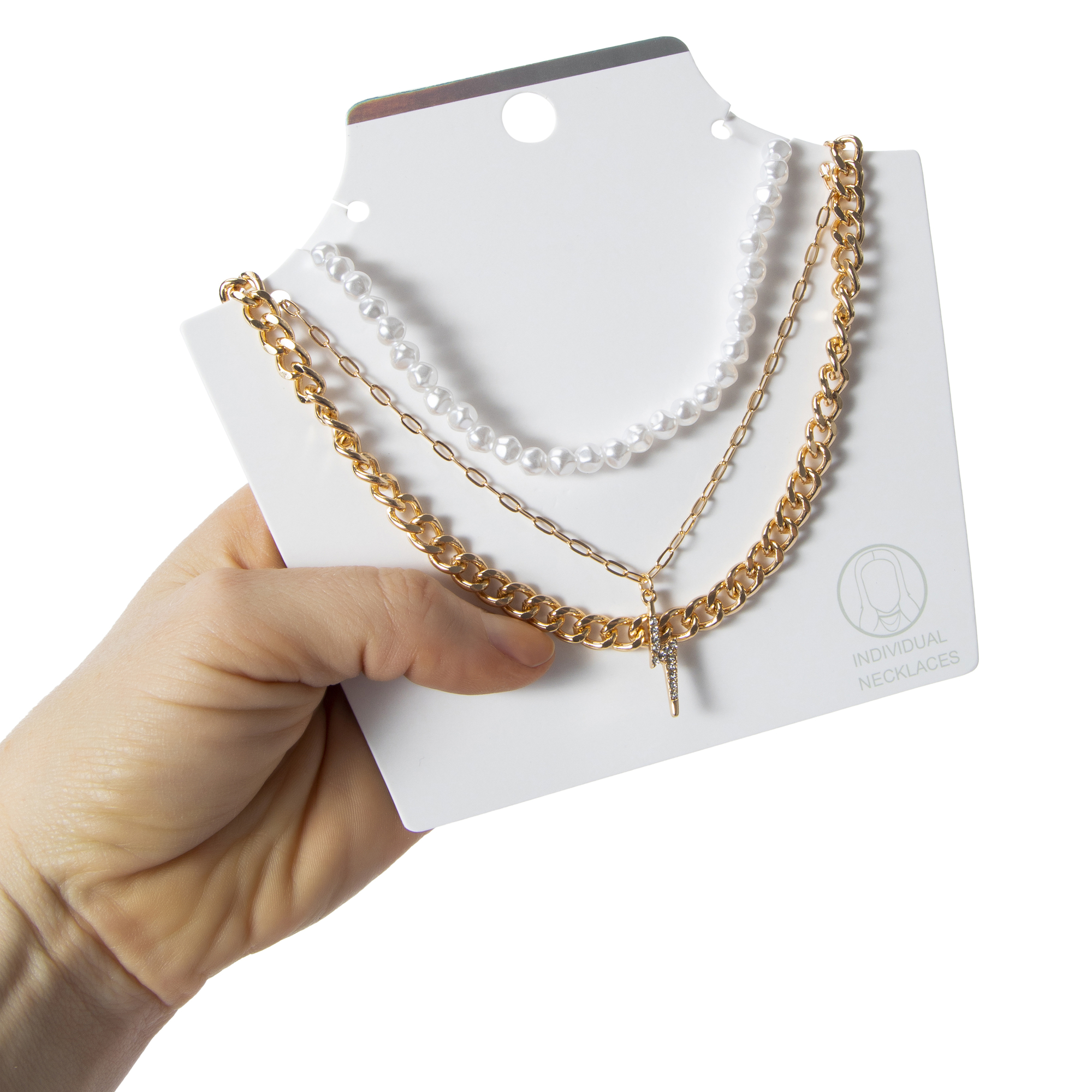 Layered Necklace Set 3-Count - Lightning