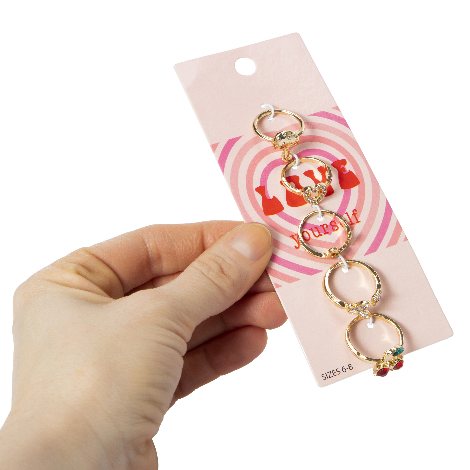Love Yourself Ring Set 5-Count - 6 To 8