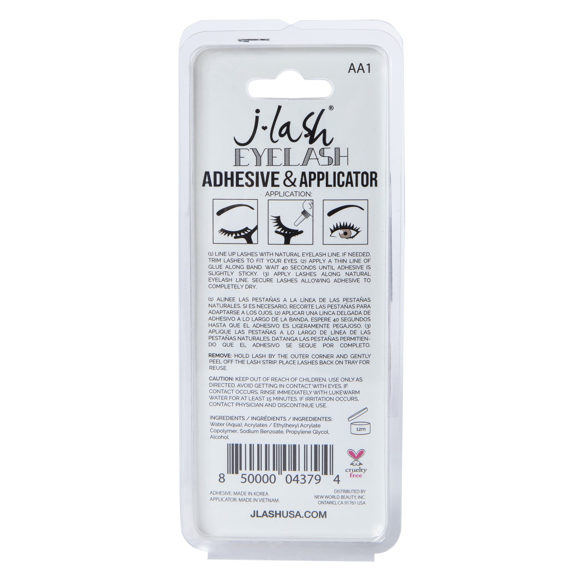 J-Lash® Clear Eyelash Glue & Applicator Set