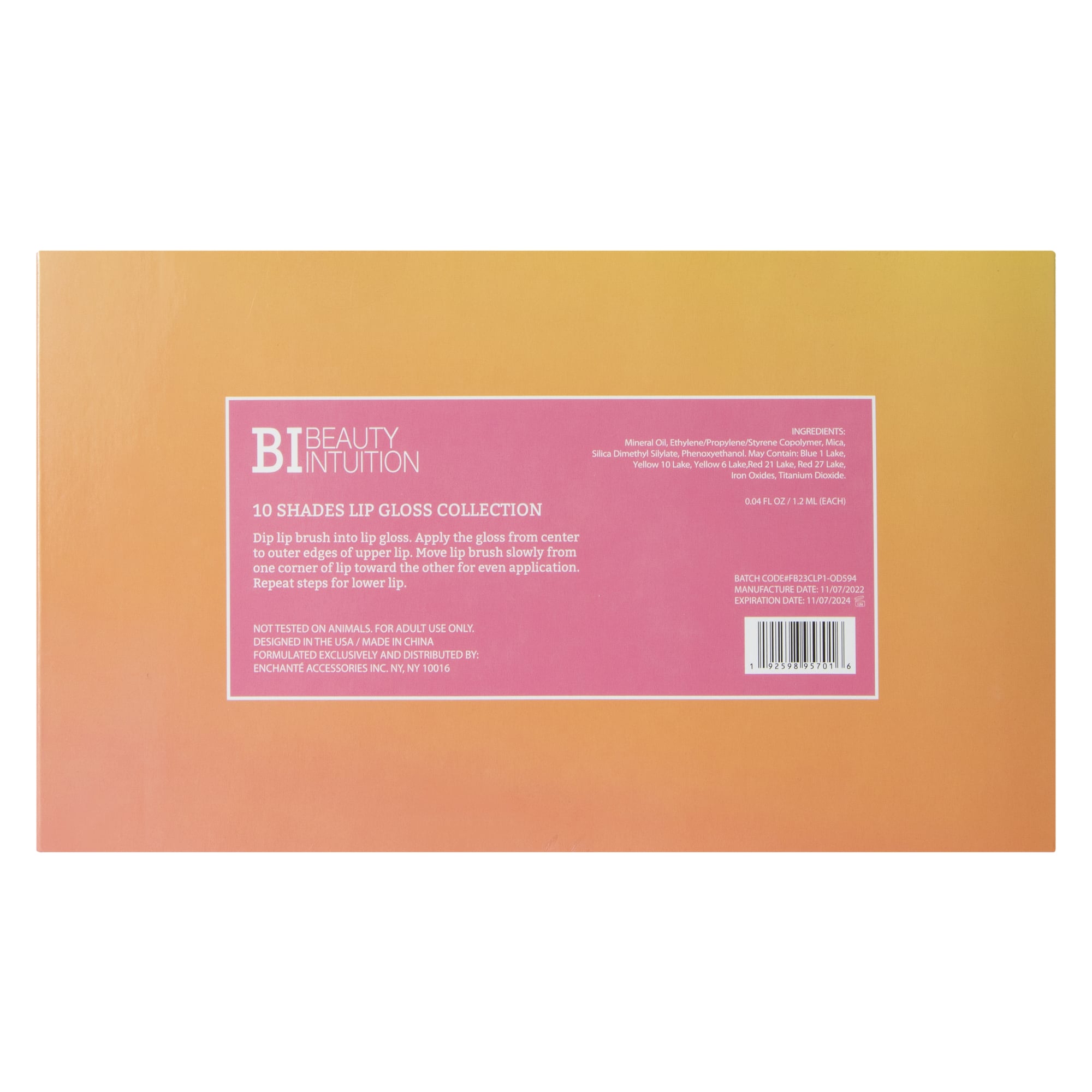 Beauty intuition Don’T Be So Dramatic Lip Gloss 10-Count