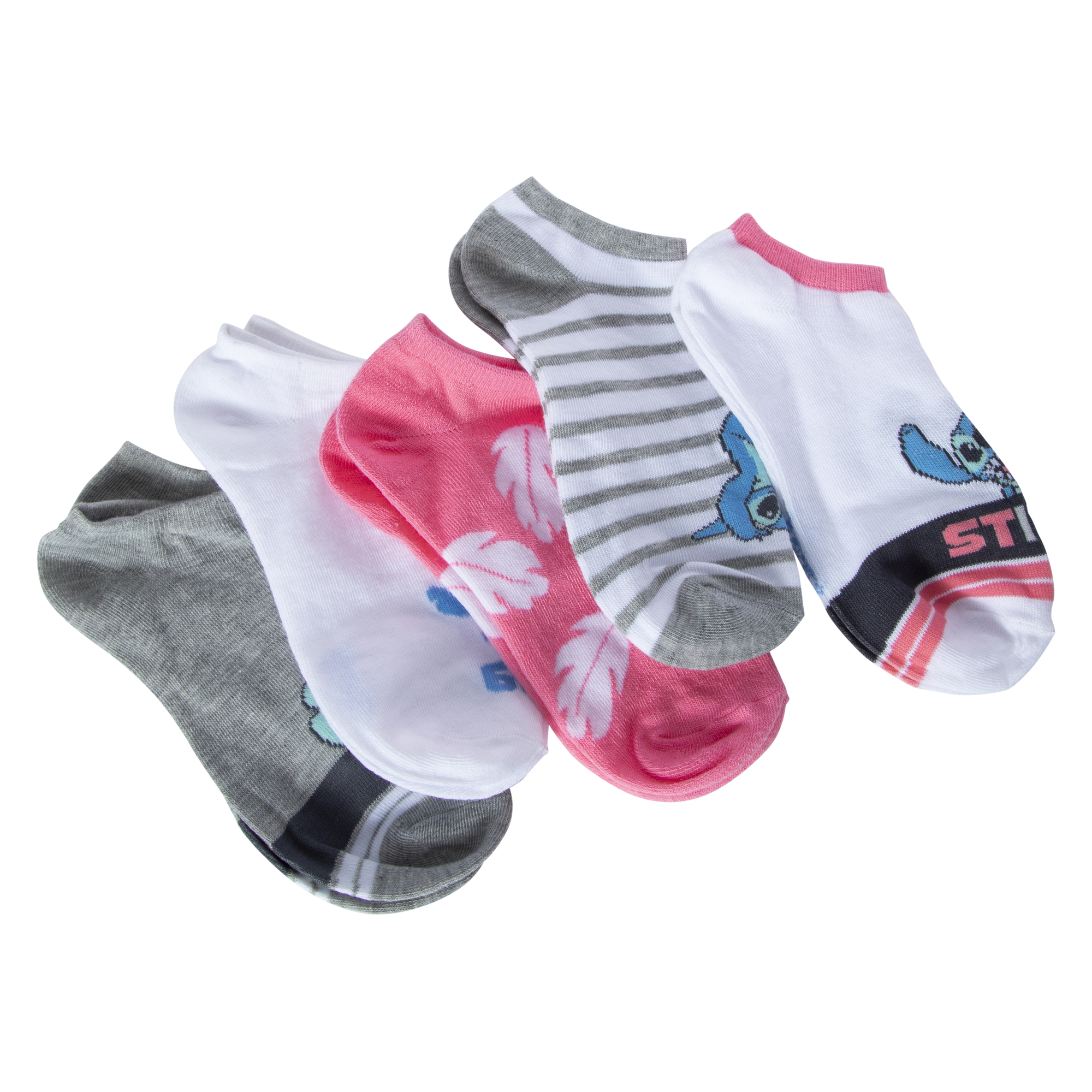 Disney Lilo & Stitch No-Show Socks 5-Pack