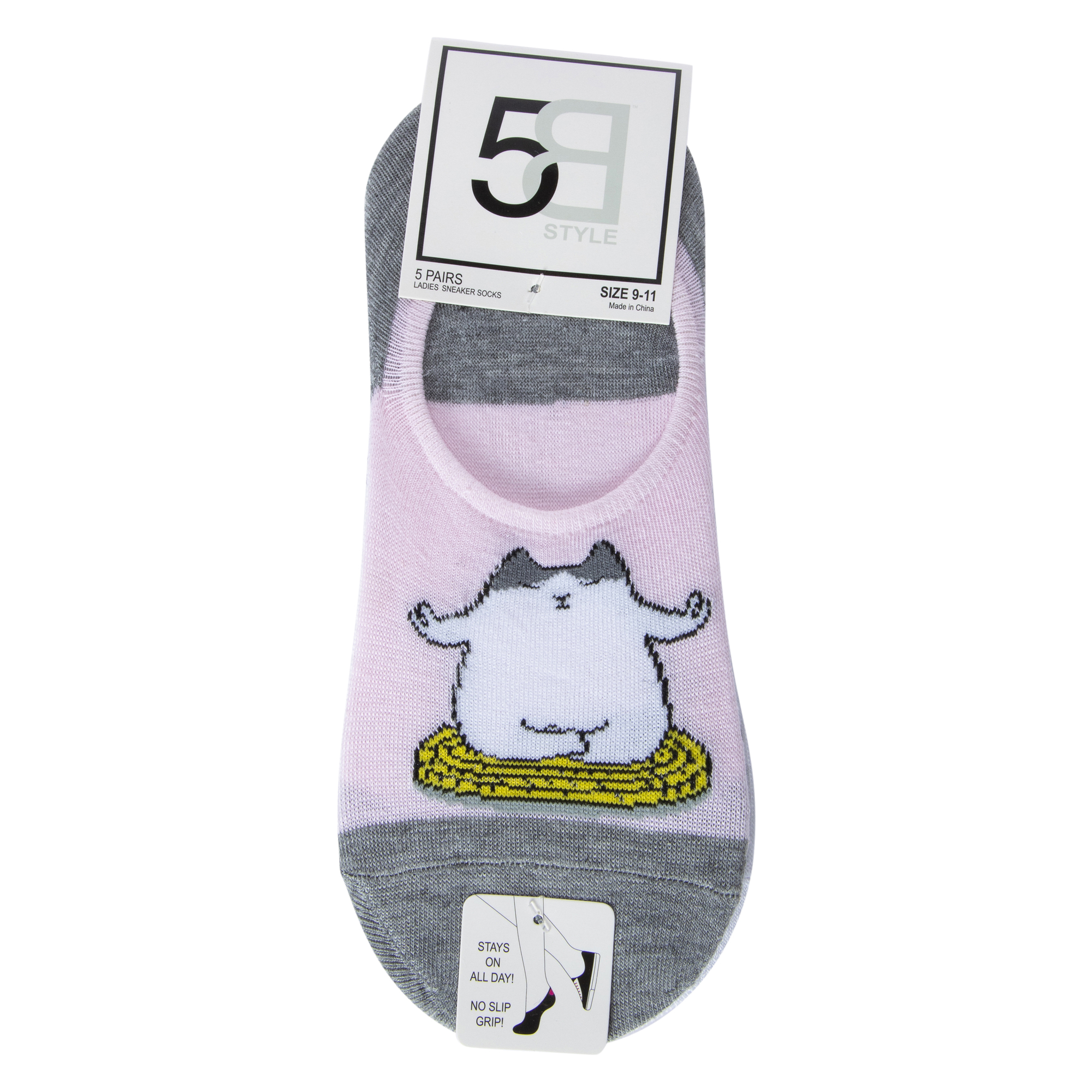 Ladies No-Show Liner Socks 5-Pack