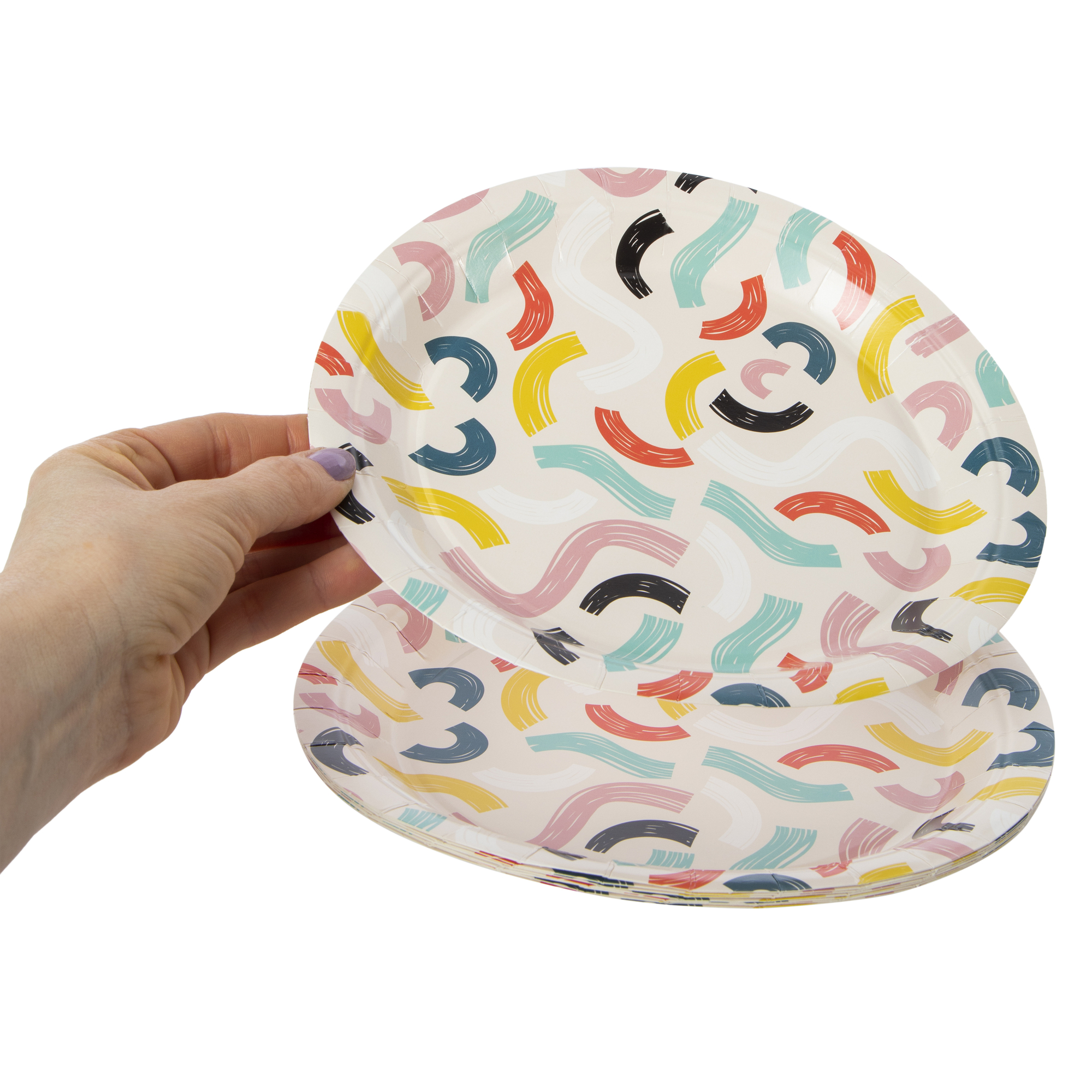 Eco-Friendly Paper Plates 8-Count - Confetti
