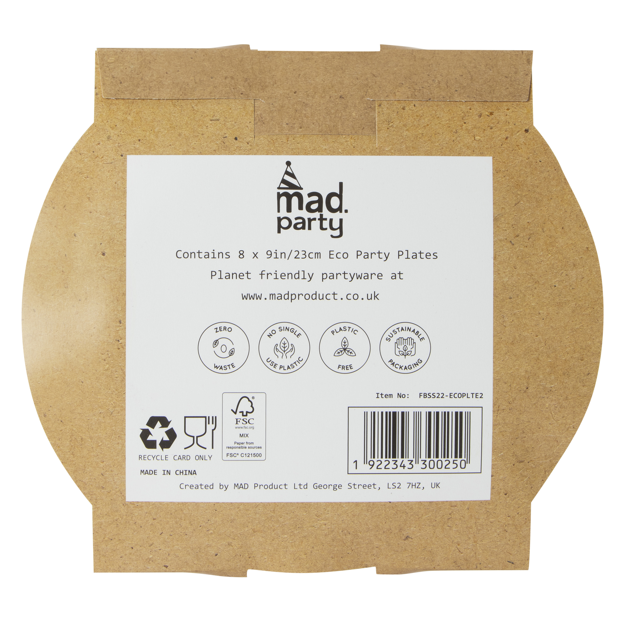 Eco-Friendly Paper Plates 8-Count - Confetti
