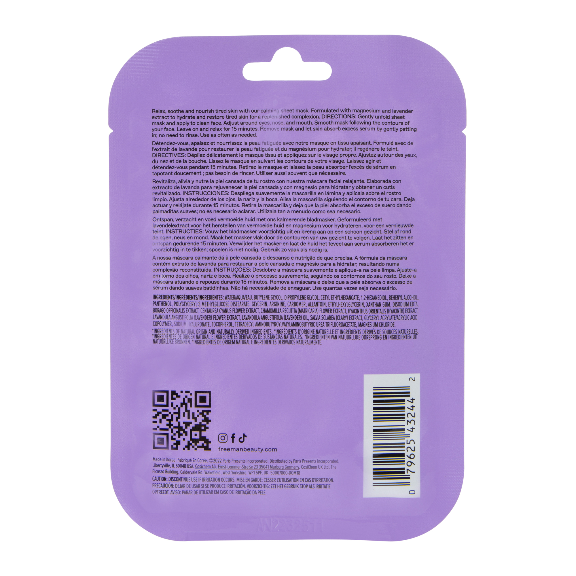 Freeman® Calming Sheet Mask