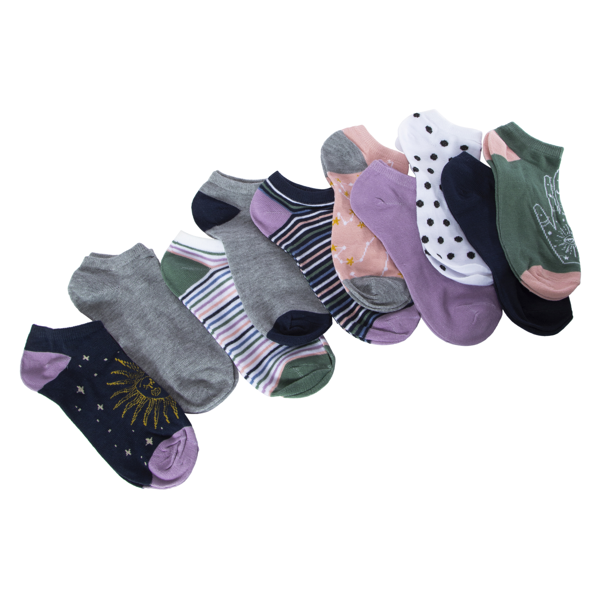 Ladies Ankle Socks 10-Pack